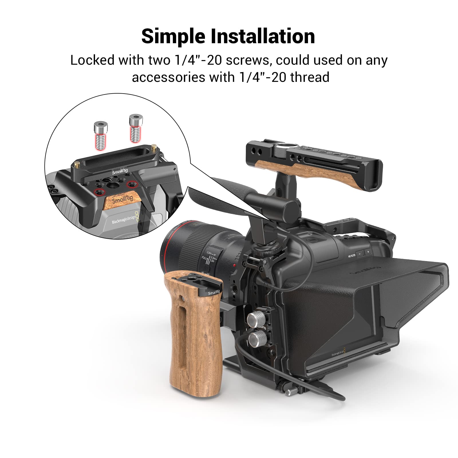 Smallrig Nato Rail, Quick Release Safety Nato Rail, 7Cm Long With Spring Loaded Pins For Red/Bmd - 1195