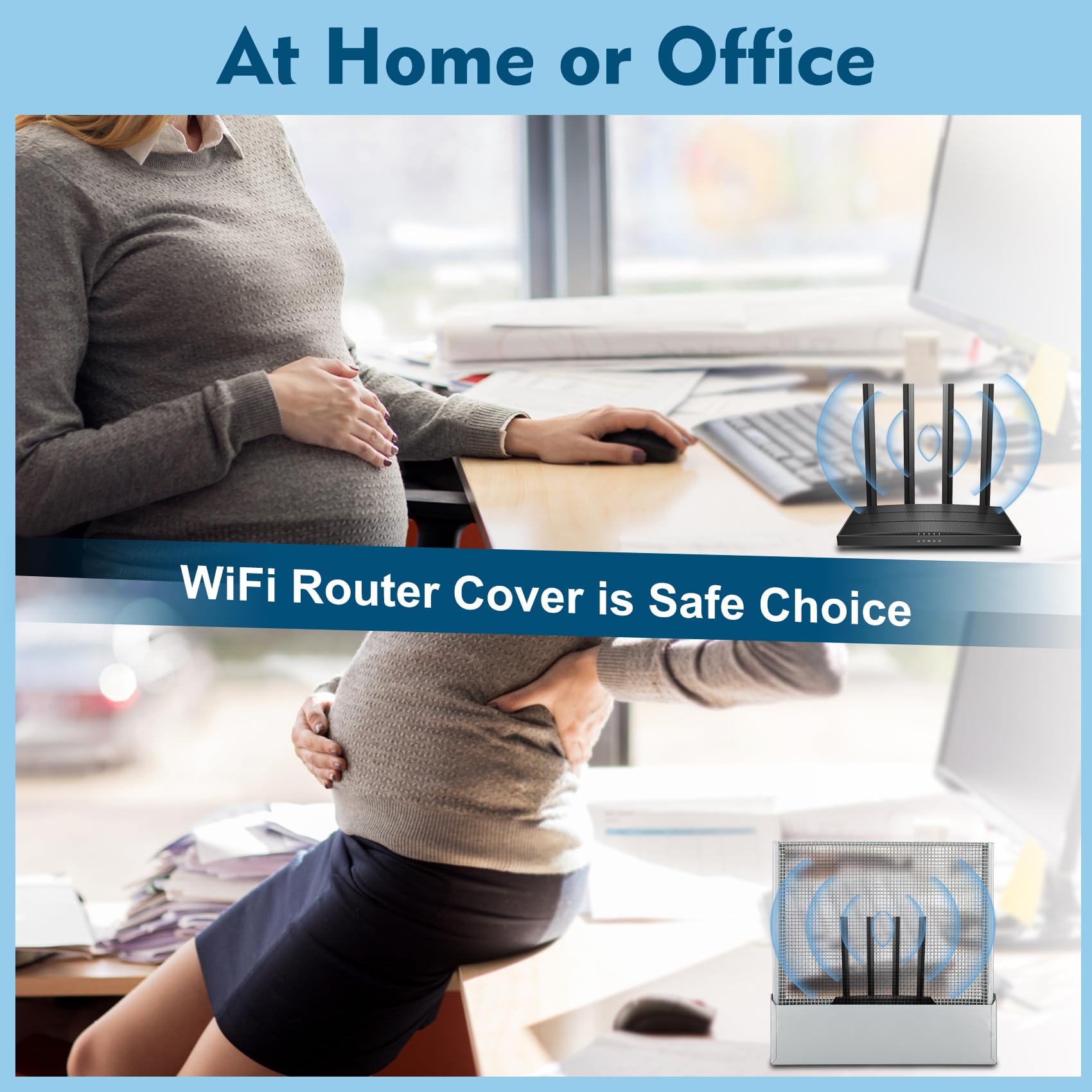 Fengind Large Wifi Router Cover, About 90% Of Wifi Router Emf And 5G Is Blocked, Allows Uninterrupted Use, Shielding Wifi Router