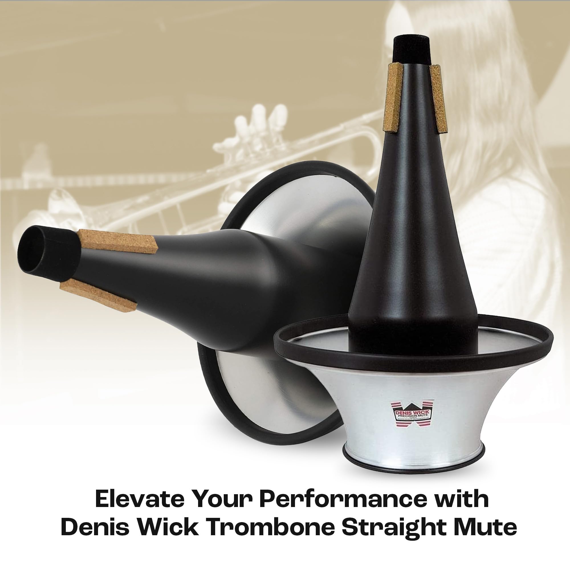 Denis Wick Adjustable Cup Mute For Bass Trombone | Accessories For Brass Instruments | Mute For Bass Trombone | Practice Cup Mut