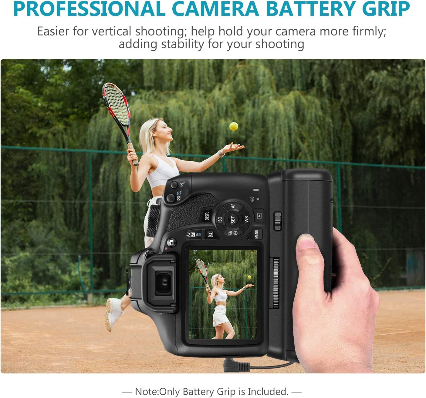 Bm Premium Battery Grip Kit For Canon Eos Rebel T3, T5, T6, 1100D, 1200D, 1300D Digital Camera   Includes 1100Dn Battery Grip Re