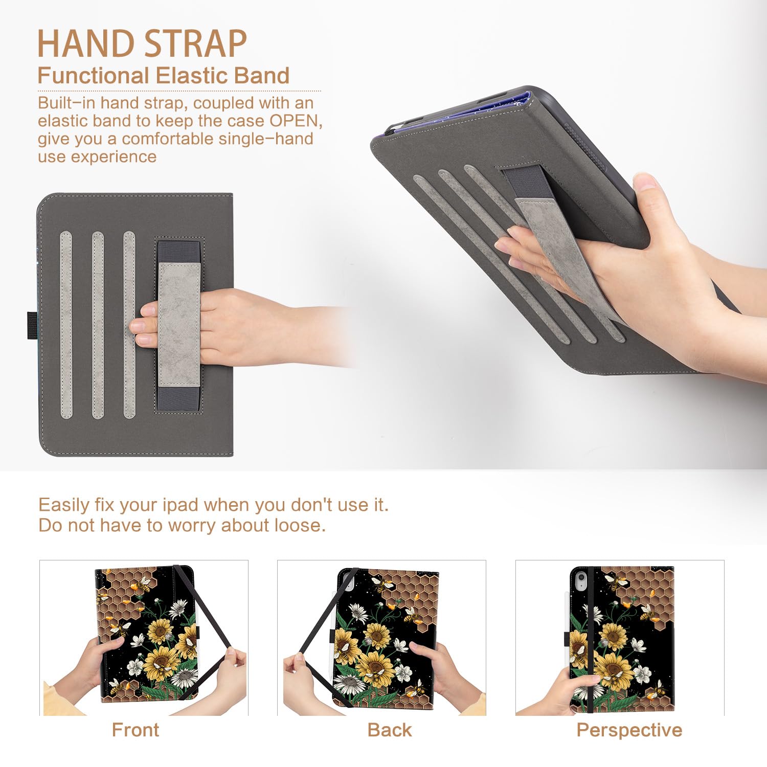 Ipad 10Th Generation Case, Ipad Case 10Th Generation With Pencil Holder Kids Men Women Multi Angle View Adjustable Stand Shockpr