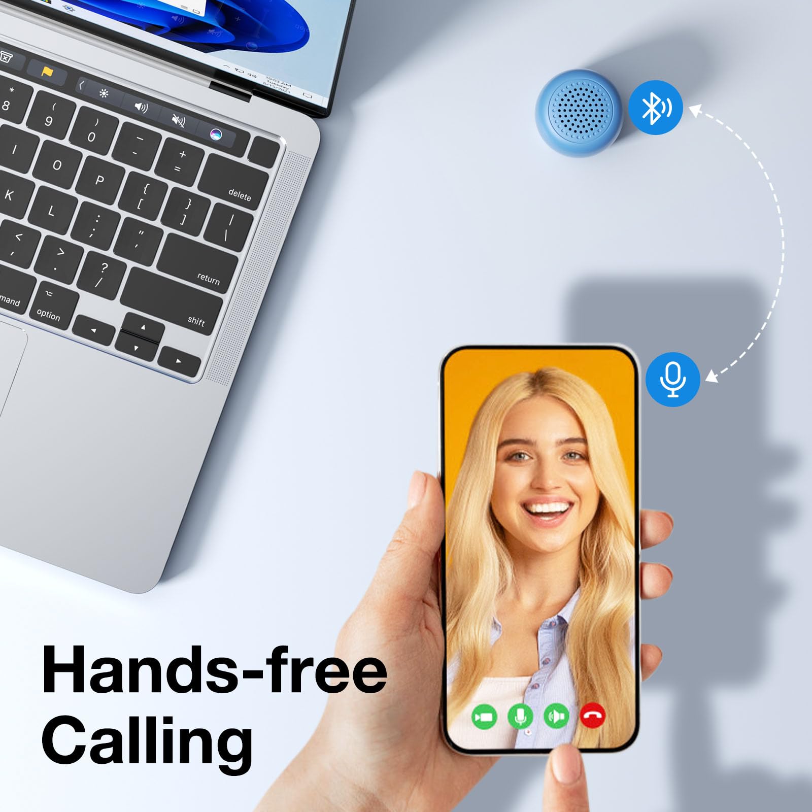 Leicex Travel Bluetooth Speaker, Tiny Small Speakers Bluetooth Wireless Pillow Perfect For Travel Outdoor Sound (Blue)