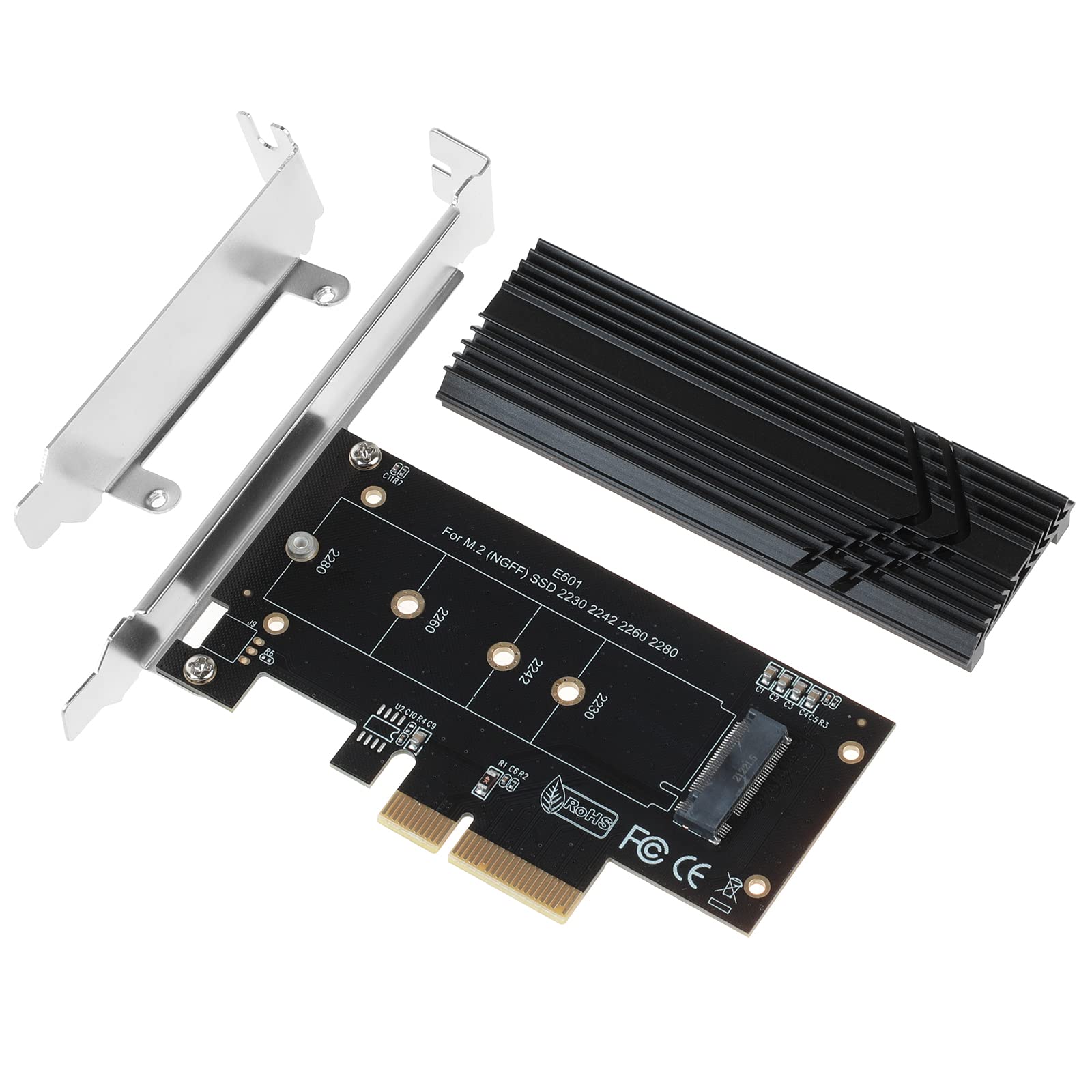 Joylifeboard M.2 Nvme Pcie Adapter, Pcie To M.2 Ssd Adapter, M Key M.2 (Ngff) Pcie 3.0 X4 X8 X16 Controller Expansion Card For M