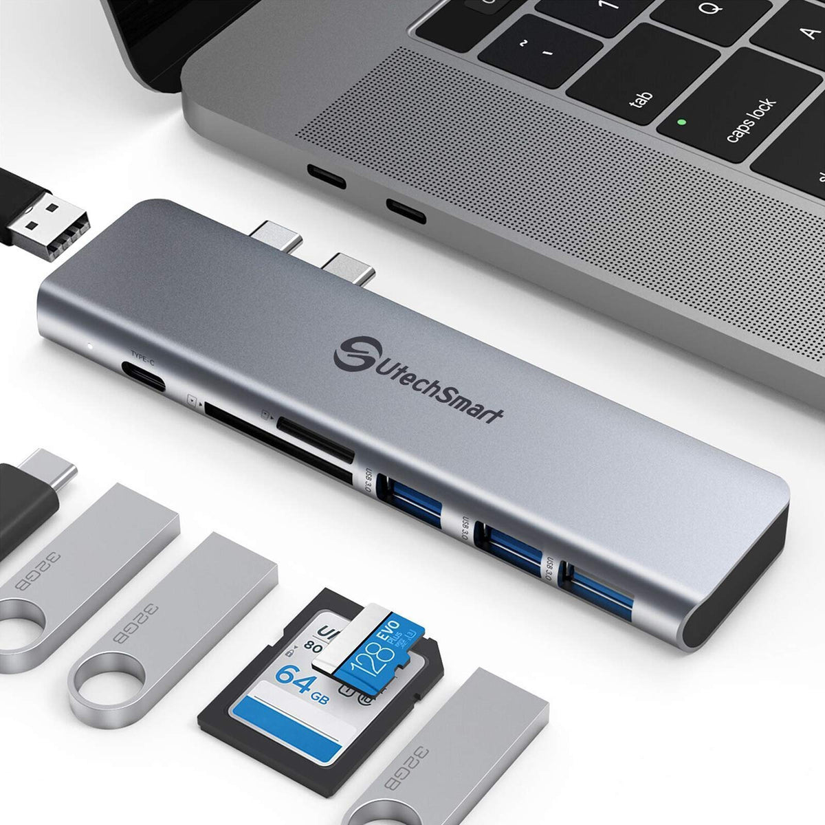 Usb C Hub Adapter Macbook Utechsmart 7 In 2 Macbook Pro/Air Accessorie ...