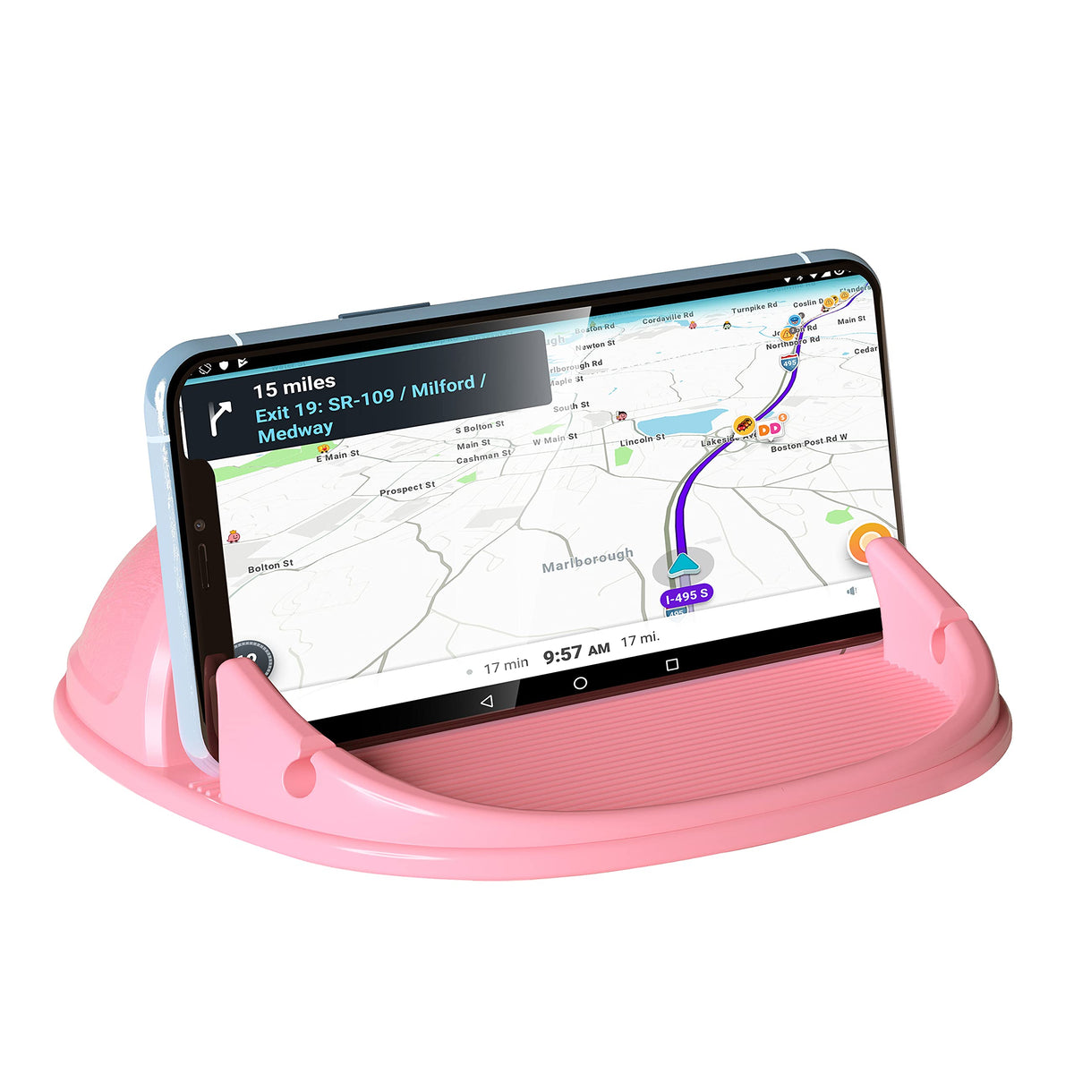 Loncaster Car Phone Holder, Car Phone Mount Silicone Car Pad Mat For Various Dashboards, Slip Free Phone Stand Compatible With I