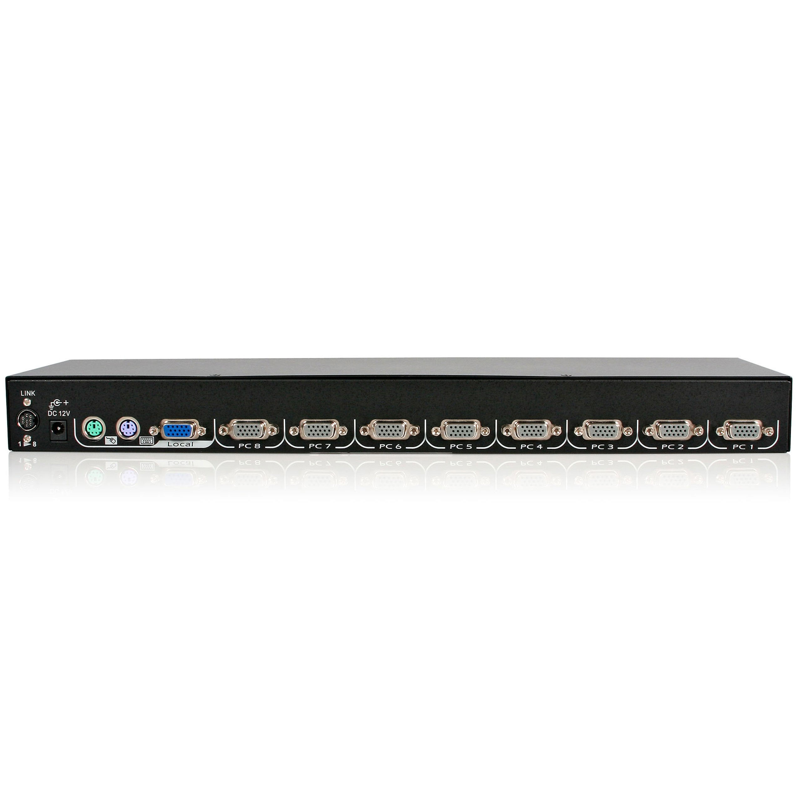 Startech.Com 8 Port Kvm Module For Rack Mount Lcd Consoles With Additional Ps/2 And Vga Console (Cab831Hd), Black