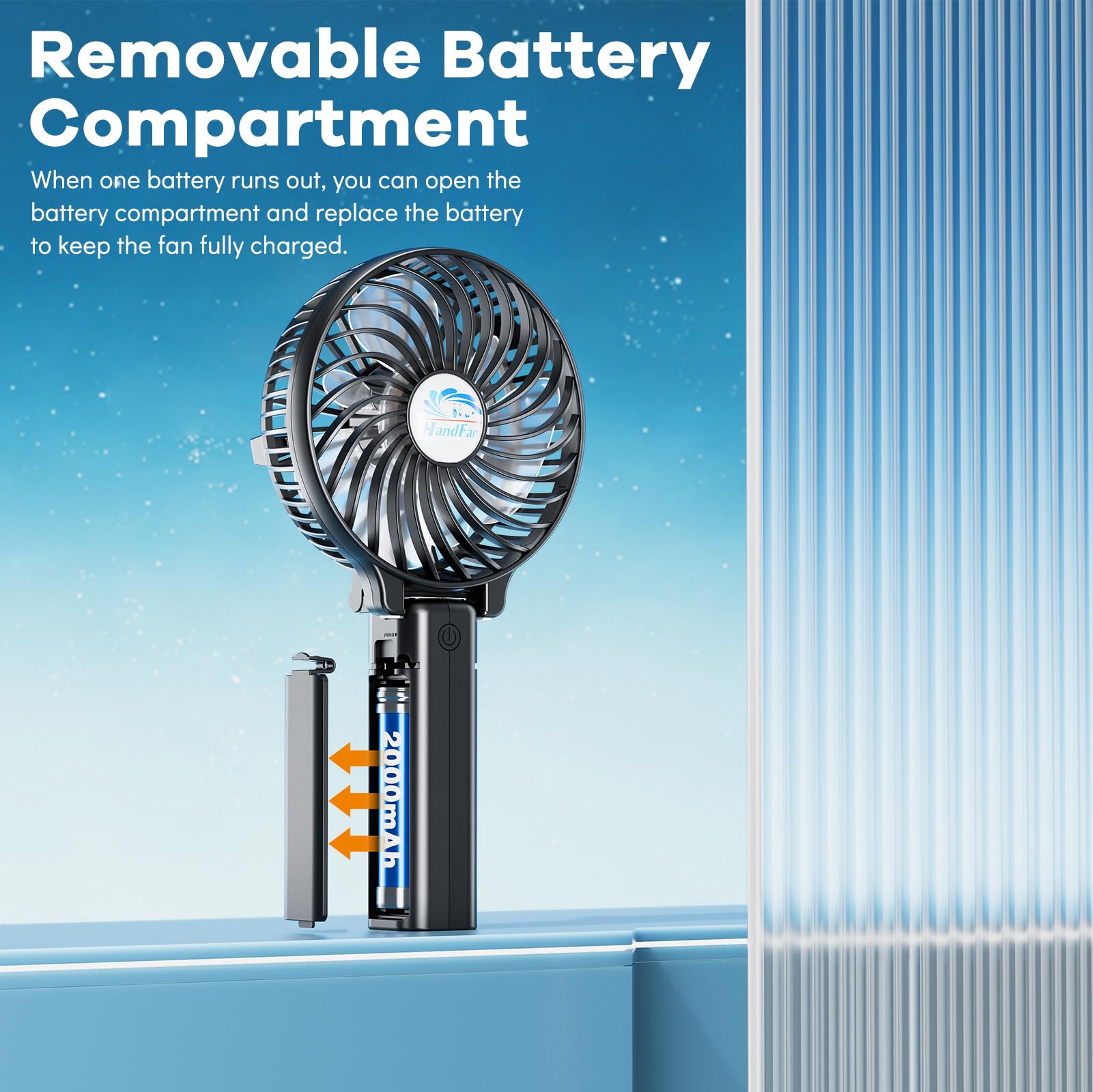 Handfan Portable Fans Battery Operated Handheld Fan Rechargeable With Anti Automatic Working Button & Built In Bracket Usb Desk