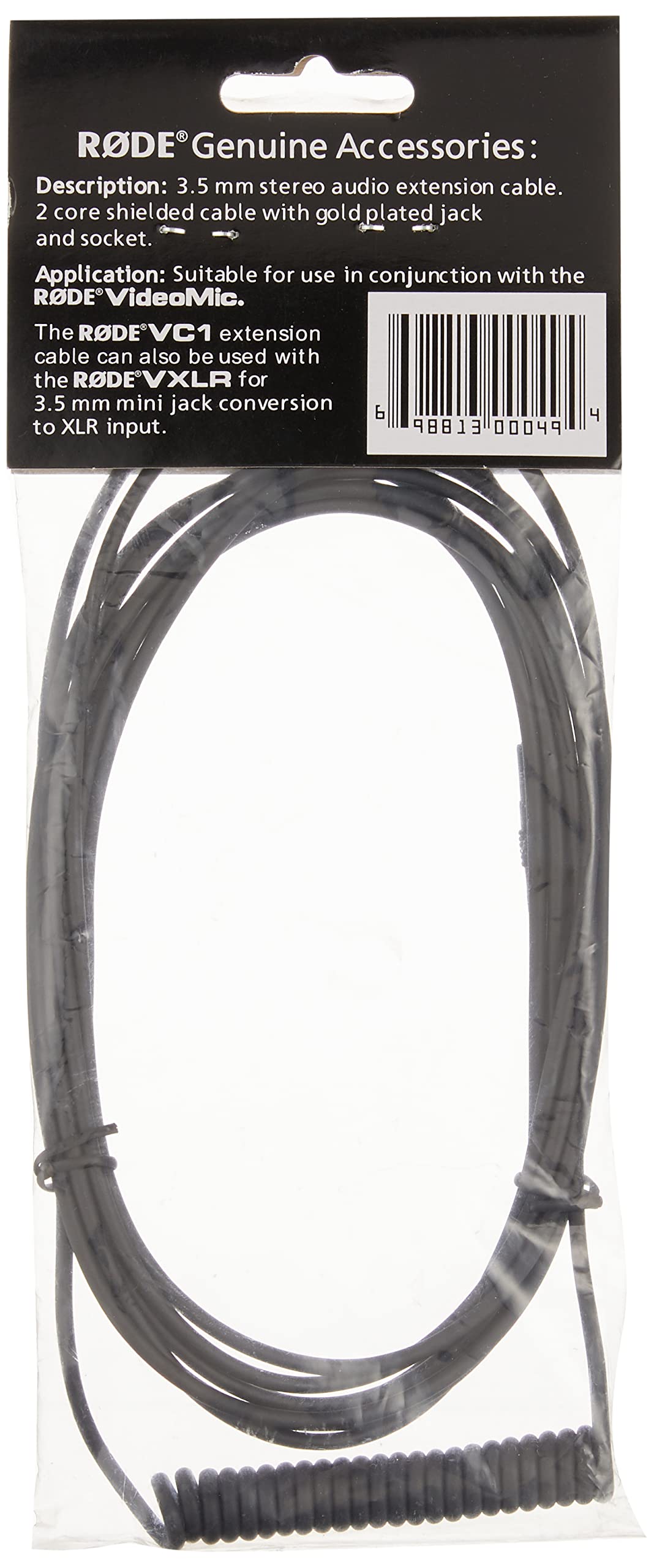 Rde Vc1 Stereo 3.5Mm Extension Cable