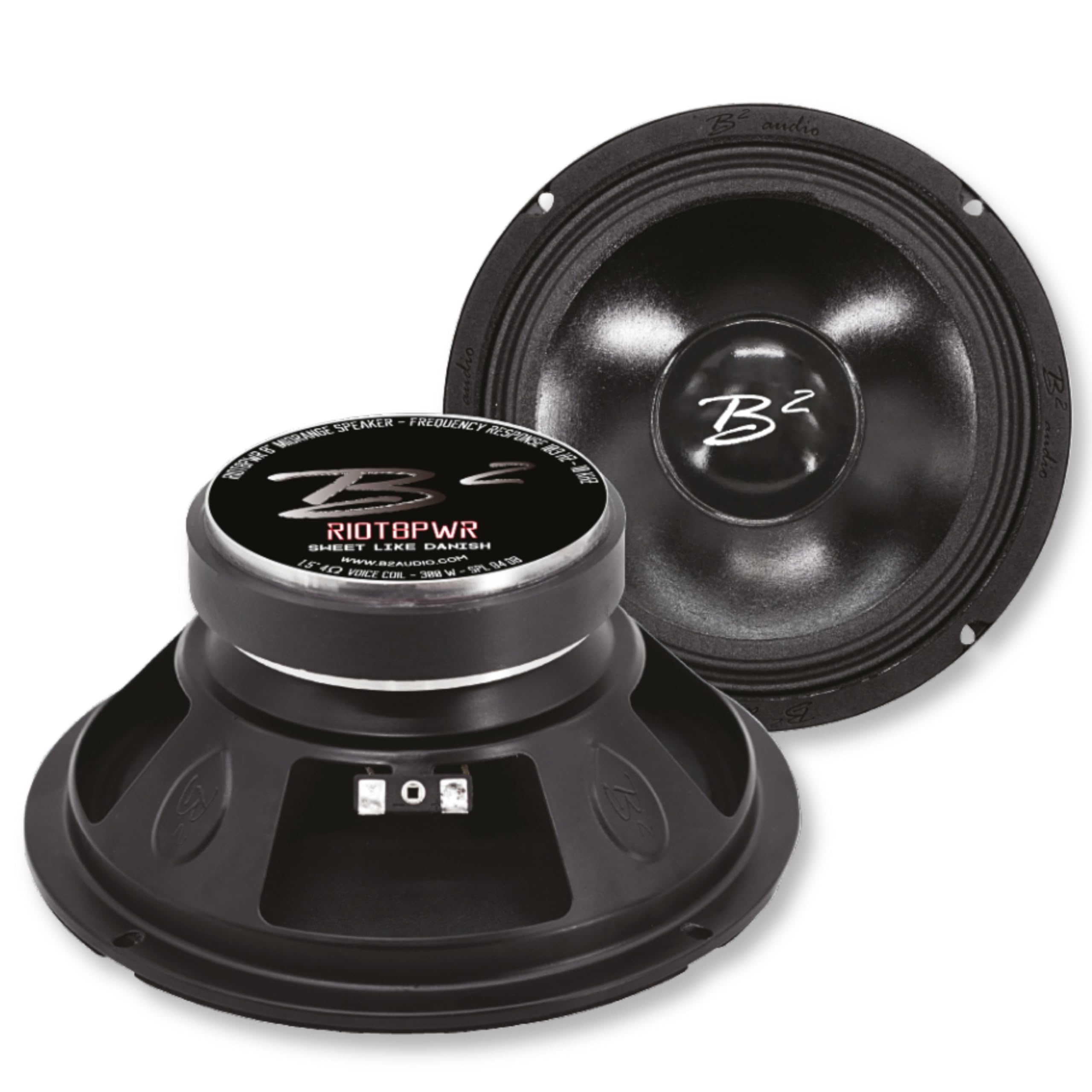 B2 Audio 8.5 4-Ohm 150W RMS Mid-Range UV/Water Resistant Pair of Speakers RIOT