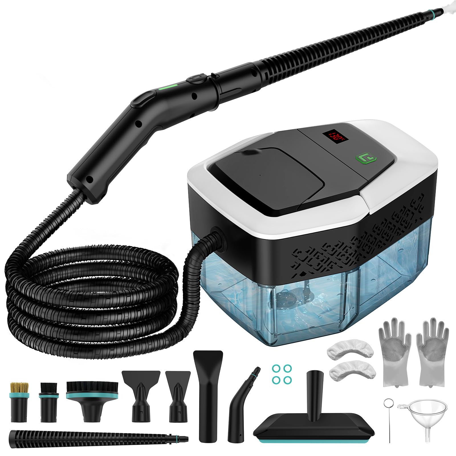 Handheld Steam Cleaner for Home, High Pressure Steamer for Cleaning, 8s HeatUp, 1.9QT Large Tank, Portable Steam Cleaner for Ca
