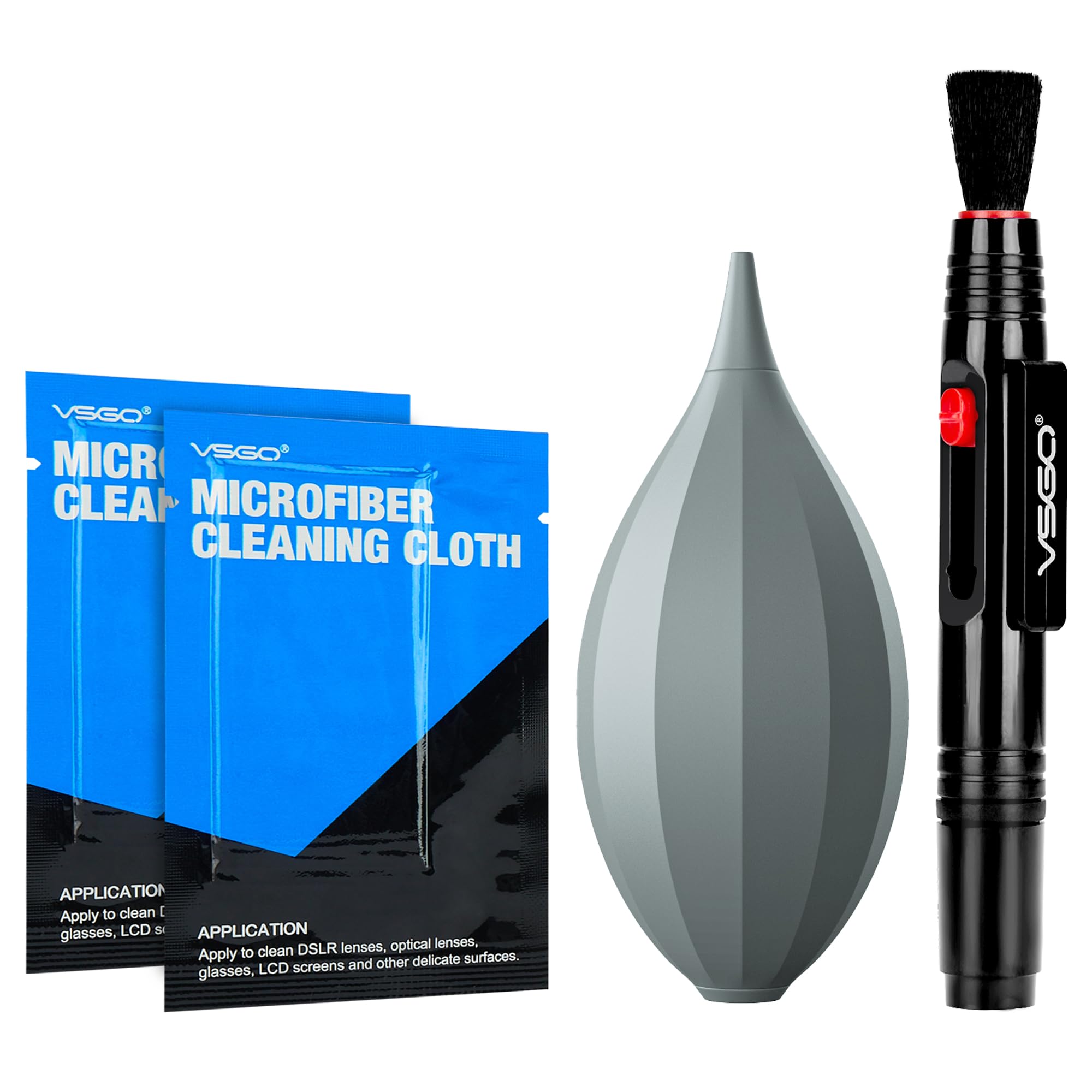 Vsgo 4 In 1 Camera Cleaning Kit With Lens Cleaning Air Blower Lens Brush Pen Microfiber Cleaning Cloths Compatible For Canon, Ni