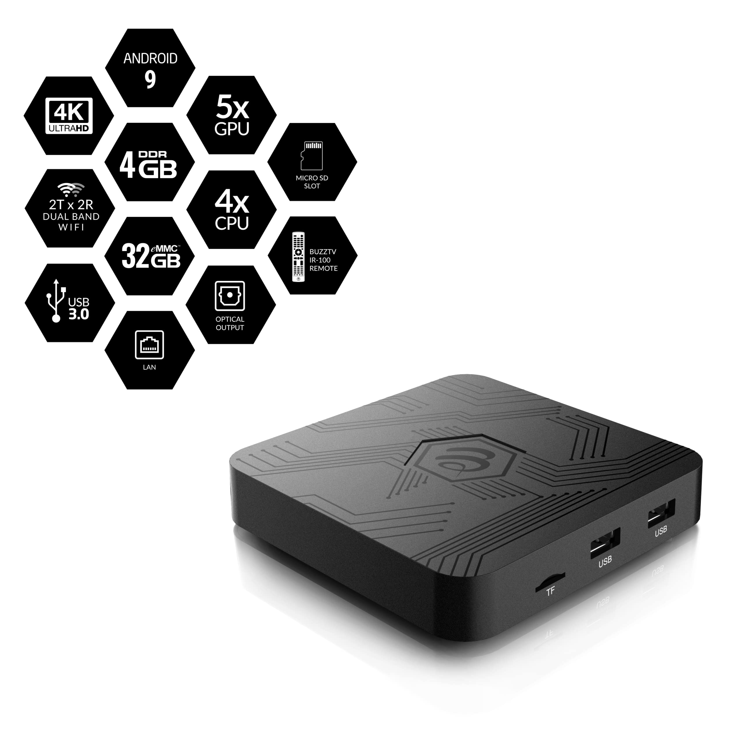 Buzztv Essentials E2 Se   Android 9   Amlogic S905X3 4Gb Ddr4 32Gb Emmc