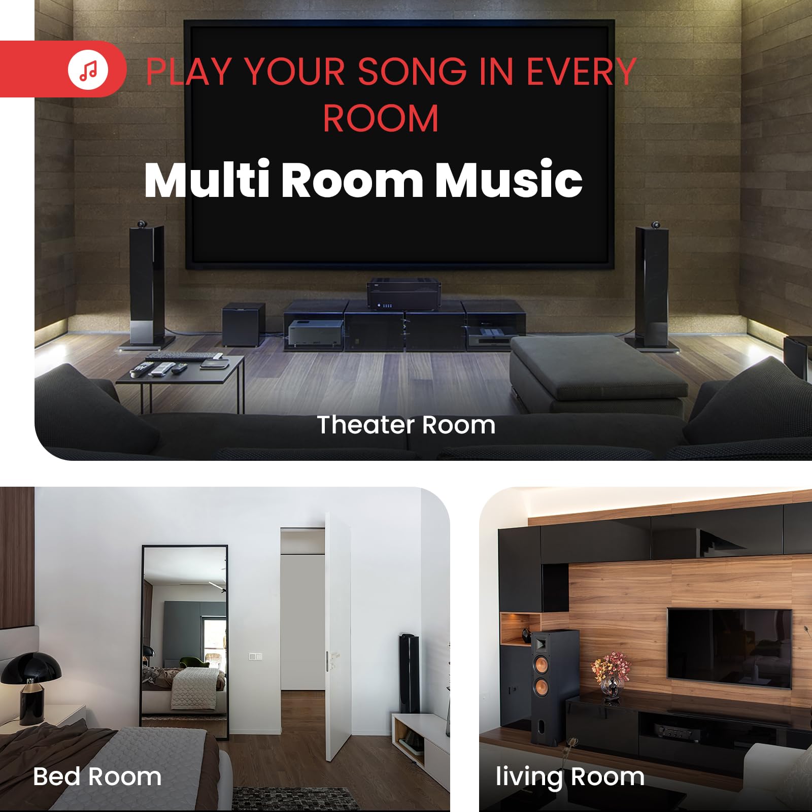 Pyle 4 Multi-Zone Stereo Amplifier - 19    Rack Mount, Powerful 8000 Watts With Speaker Selector Volume Control & Led Audio Leve