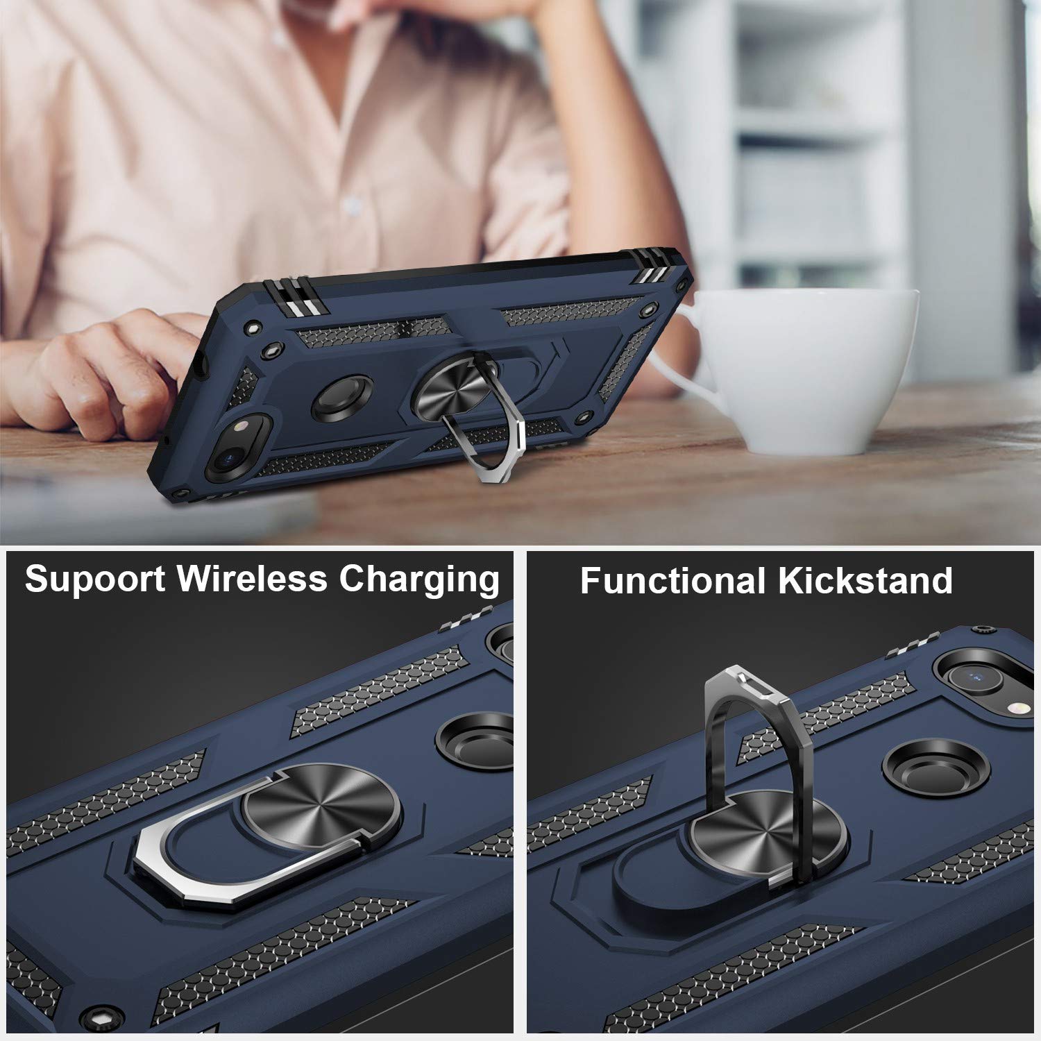 Lumarke For Google Pixel 3A Case With Screen Protector,Pass 16Ft. Drop Tested Military Grade Protective Phone Cover With Magneti