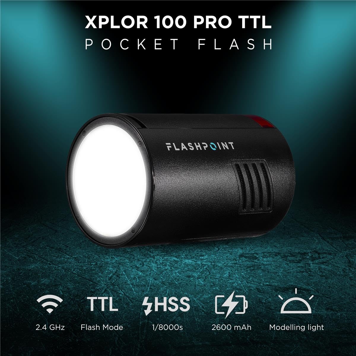 Flashpoint Xplor 100 Pro Ttl R2 Monolight, Black, 100W 2.4G Ttl Portable Light For Photography Lighting, 1/8000S Hss Strobe Ligh