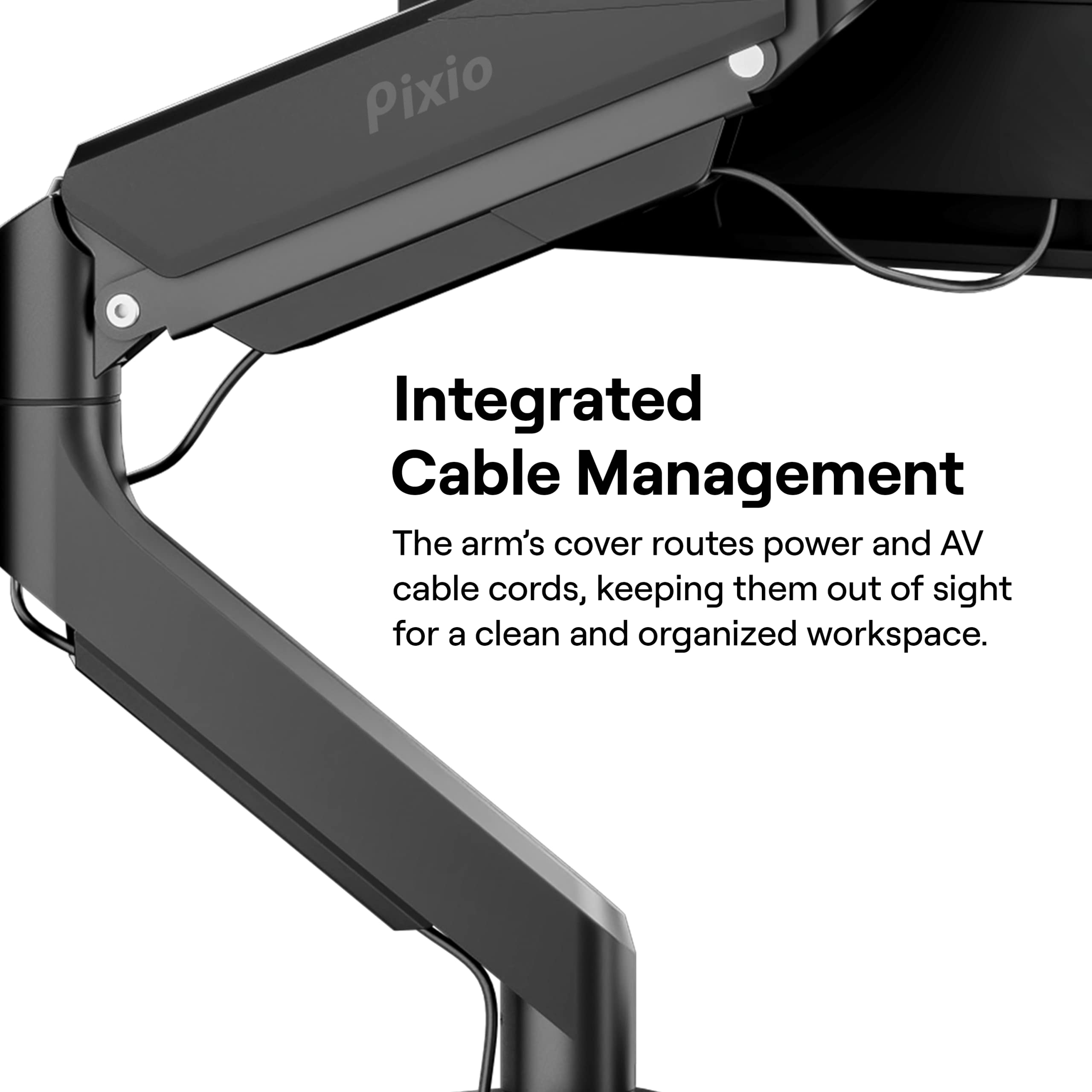 Pixio Ps2D Ultrawide Heavy Duty Premium Dual Monitor Arm Stand Desk Mount   Fits Up To 35 Inches Two Monitors, Weights Up To 33 Lbs Each, Height Adjustable, Compatible With Vesa 75X75Mm 100X100Mm