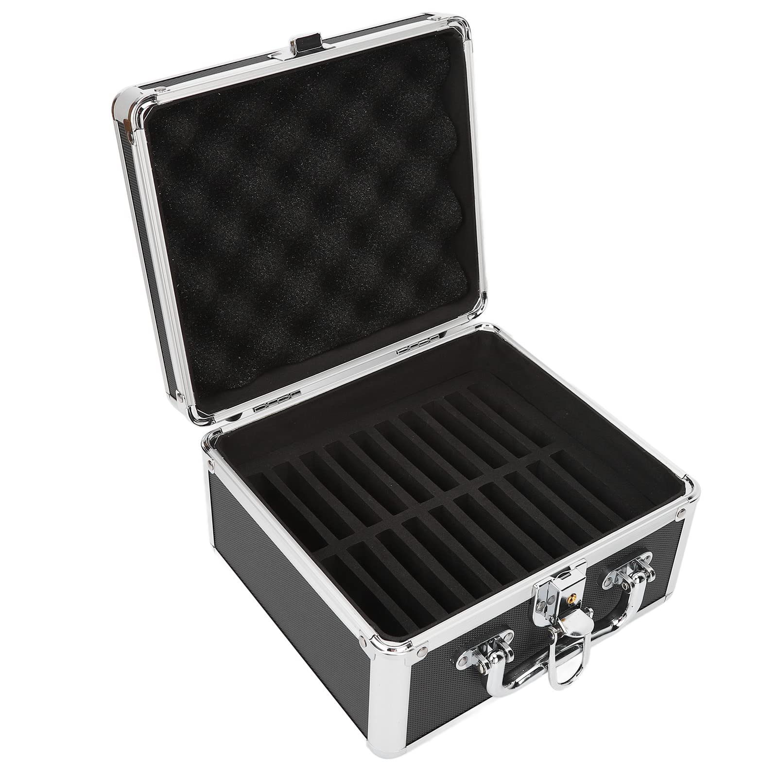 Hard Drive Case 2.5inch 20 Bay, HDD Storage Box Suitcase with Security Lock and Cushioning Pad, Shockproof External Hard Drive C