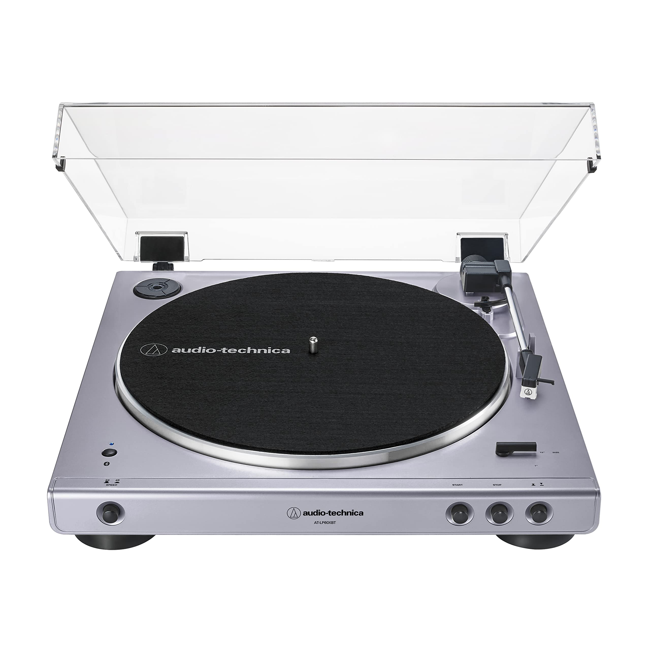 Audio Technica At Lp60Xbt Fully Automatic Bluetooth Belt Drive Stereo Turntable, Lilac, Hi Fi, 2 Speed, Dust Cover, Anti Resonan