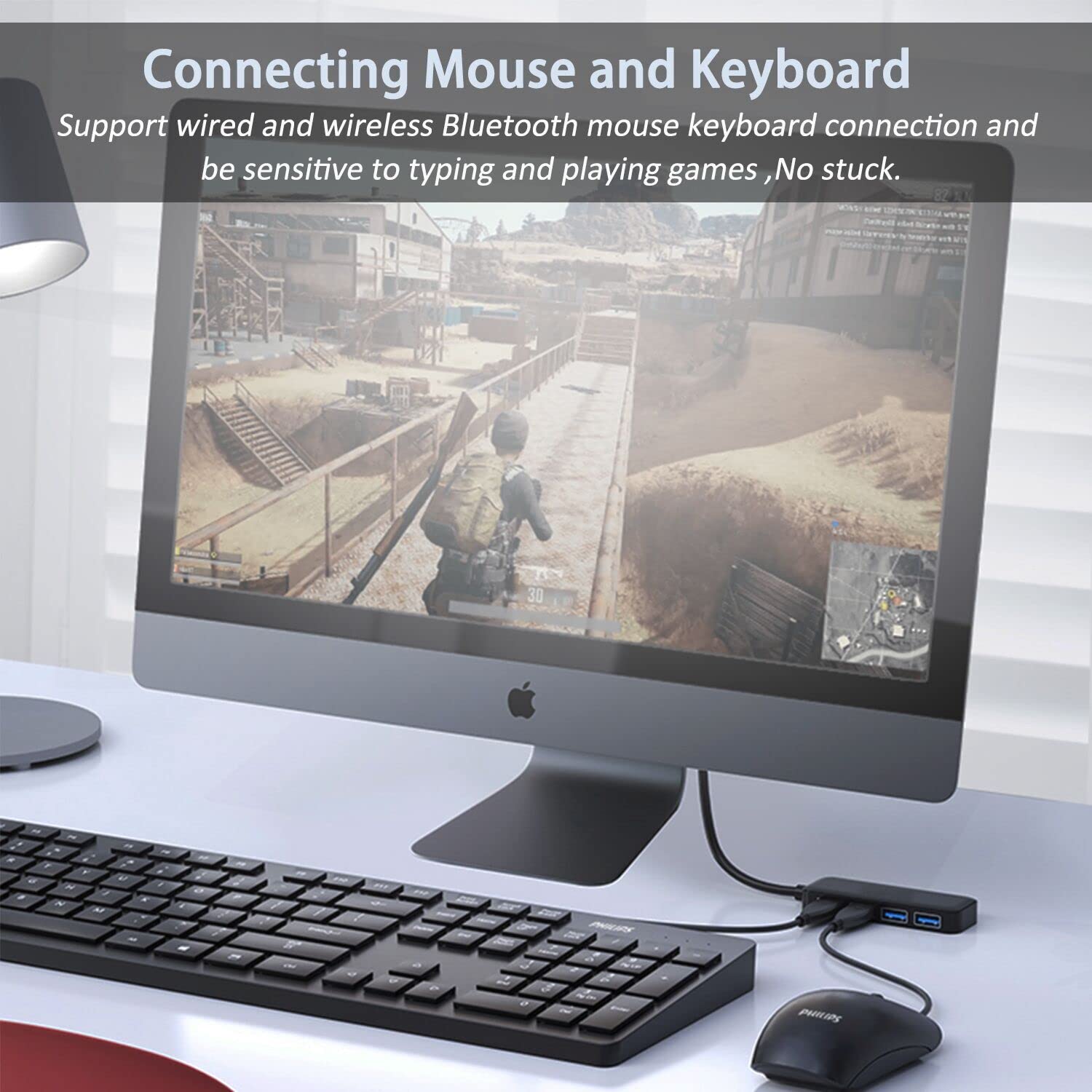 Usb Hub, Ukiism 4 Port Usb 3.0 Hub Usb Splitter Usb Expander For Laptop, Xbox, Flash Drive, Hdd, Console, Printer, Camera,Keybor