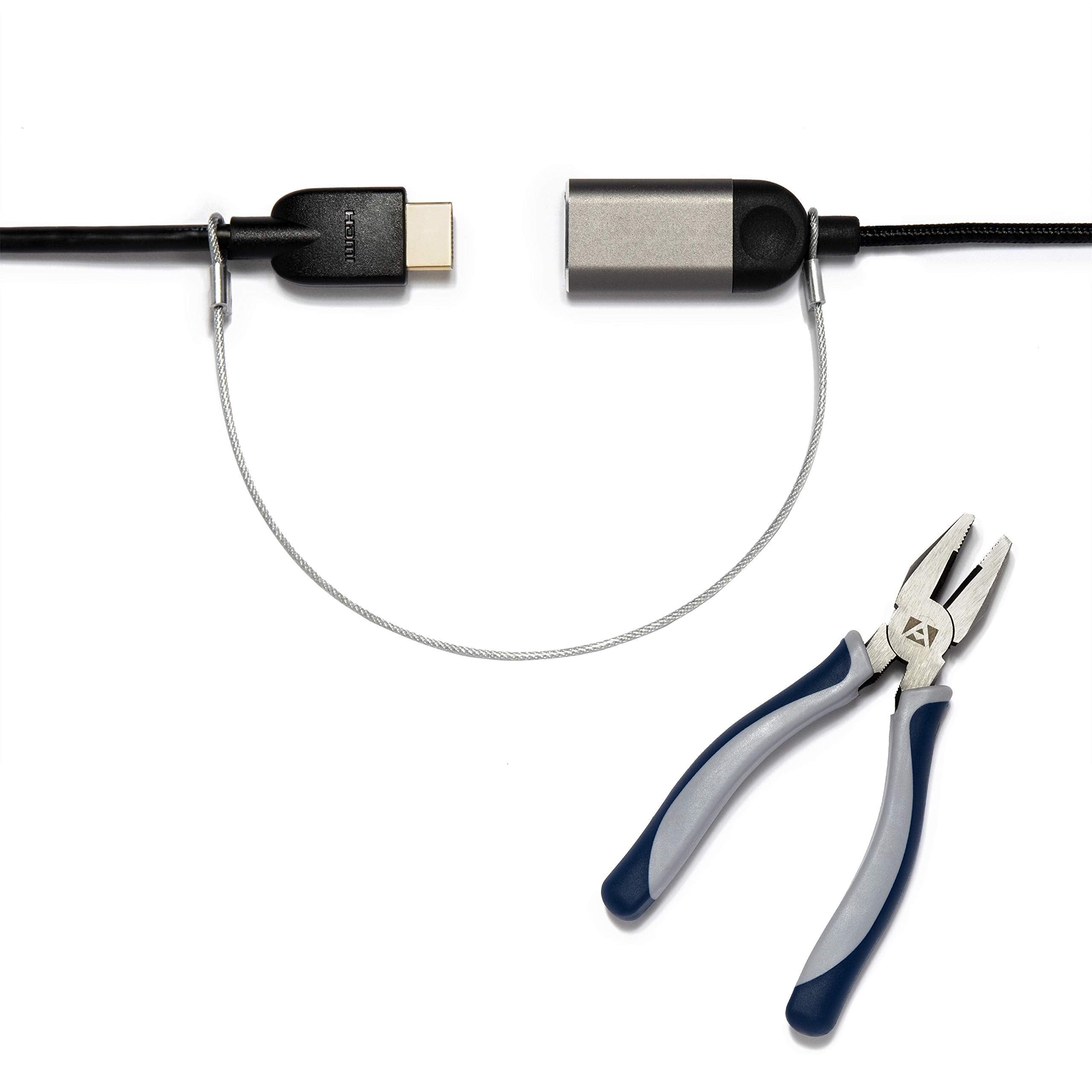 Tetherties Heavy Duty Cable Lock: A Tamper Resistant, Pre Assembled Stainless Cable Tether Kit For Computers, Adapters & Dongles