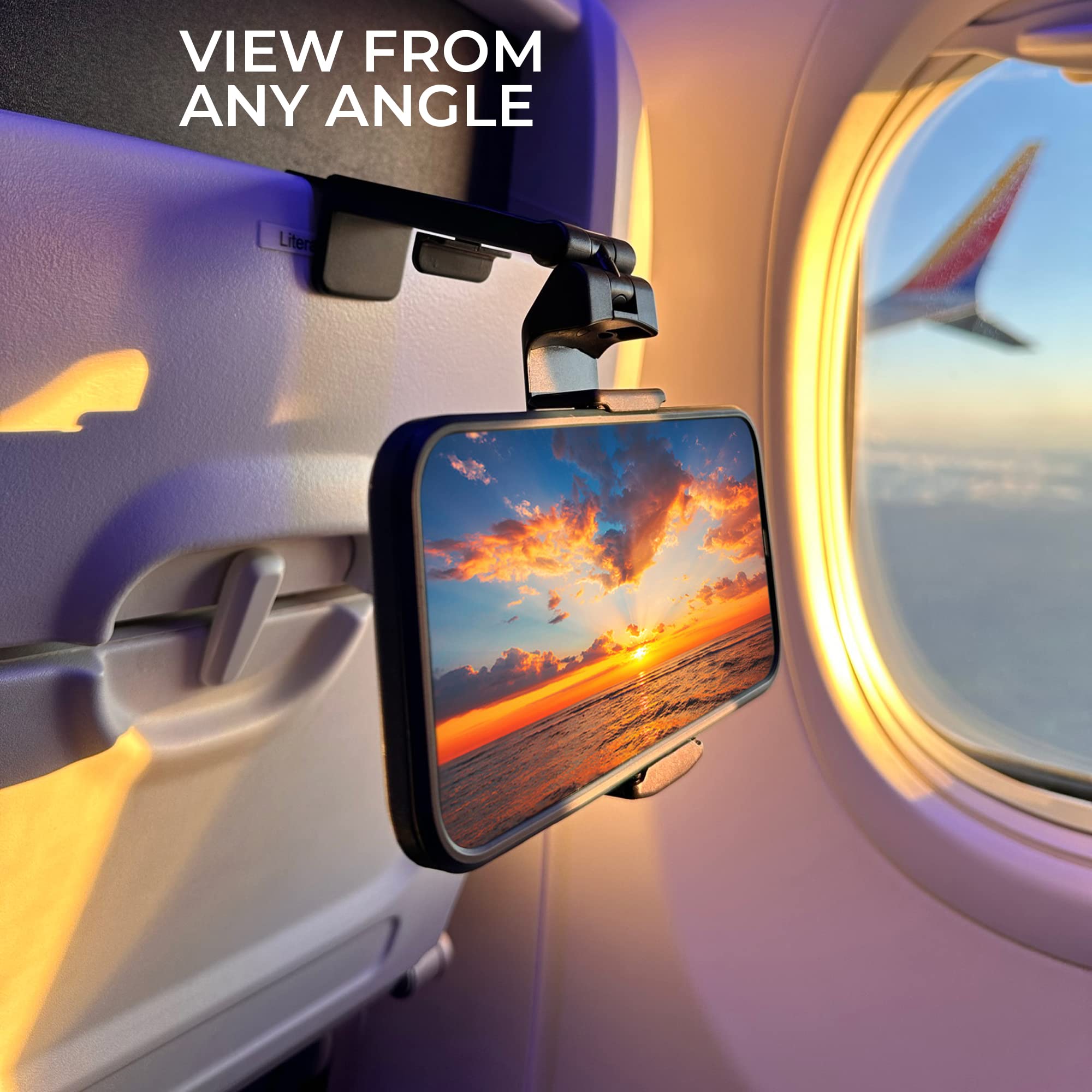 Travel Depot Foldable Phone Holder For Desk - Airplane Phone Holder Mount - Baby Plane Travel Essentials - Portable Cell Phone H