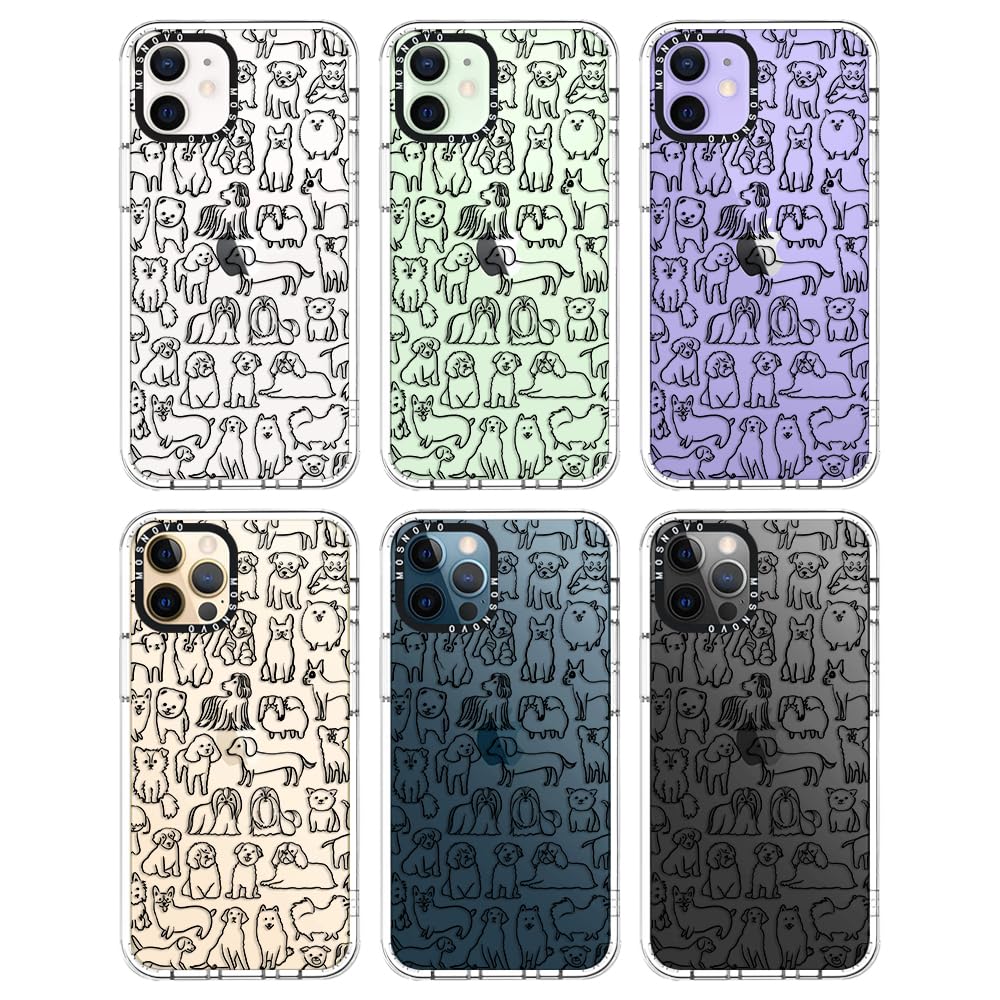 Mosnovo Case For Iphone 12 & Iphone 12 Pro, [Buffertech 6.6Ft Military-Grade Drop Protection] [Anti Peel Off Tech] Clear Tpu Bum