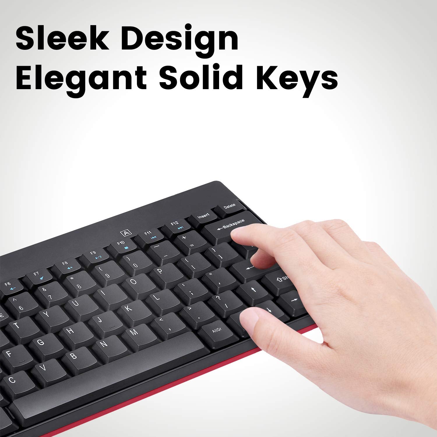 Perixx Periduo 712B Wireless Mini Keyboard And Mouse Set, Black, Us English Layout