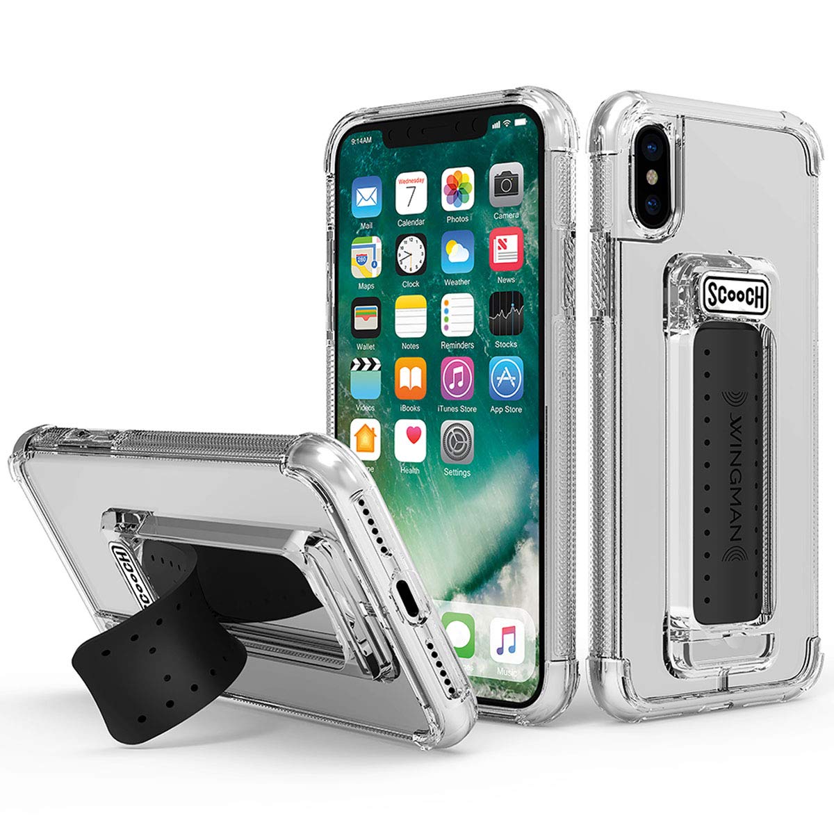 Scooch Wingman Kickstand Case For Iphone Xs Max Case [10 Ft Drop Protection] [Two Way Stand] Protective Phone Cover, Compatible