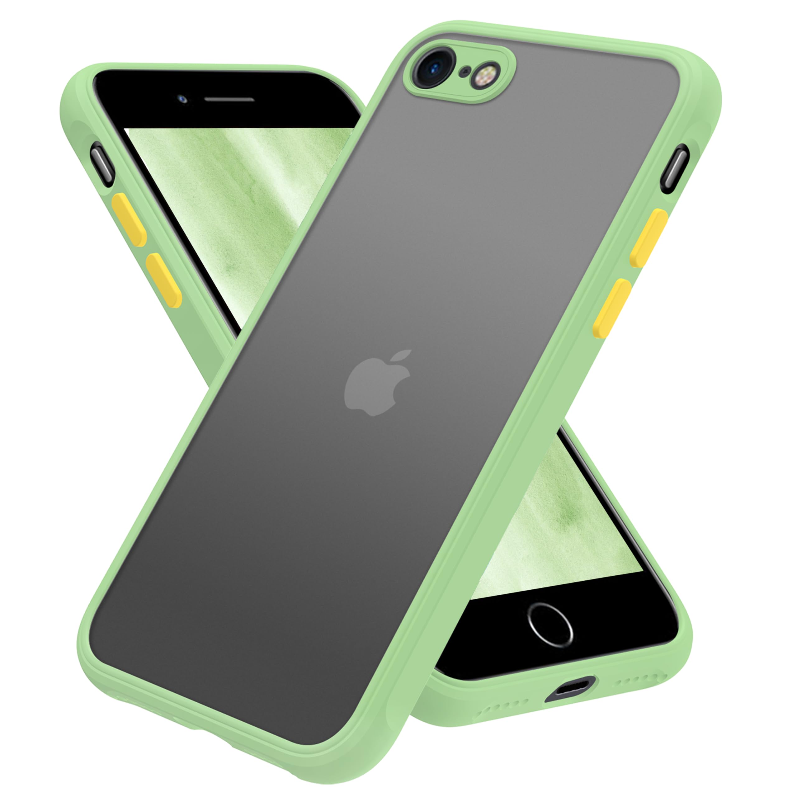 Matte Case For Iphone Se Case 2022/3Rd/2020/2Nd Gen,Iphone 8/7 Case,Shockproof Protective Hard Back Slim Phone Case,Frosted Tran