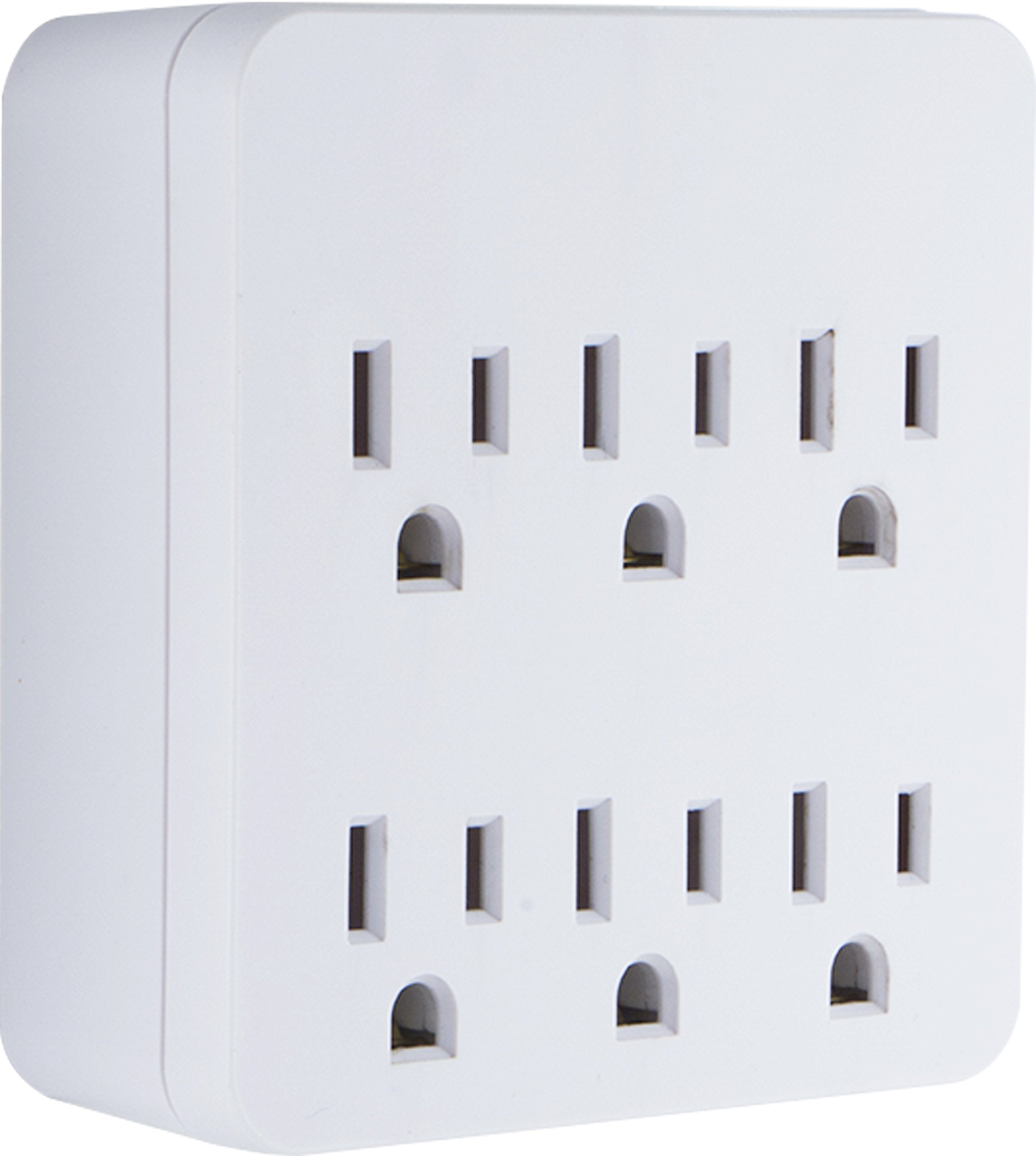 Ge Pro 6 Outlet Extender Surge Protector, Wall Tap Adapter, Charging Station, Automatic Shutdown, 3 Prong, 1020 Joules, Ul Liste