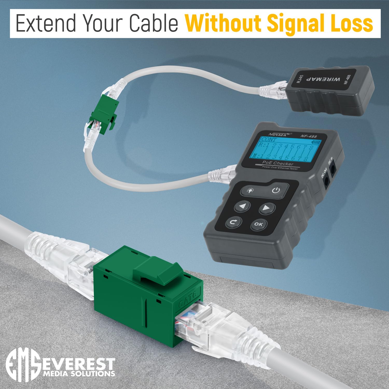 Everest Media Solutions Rj45 Cat6 Keystone Coupler In Green   24 Pack   Female To Female Ethernet Keystone Jack For Standard Wal