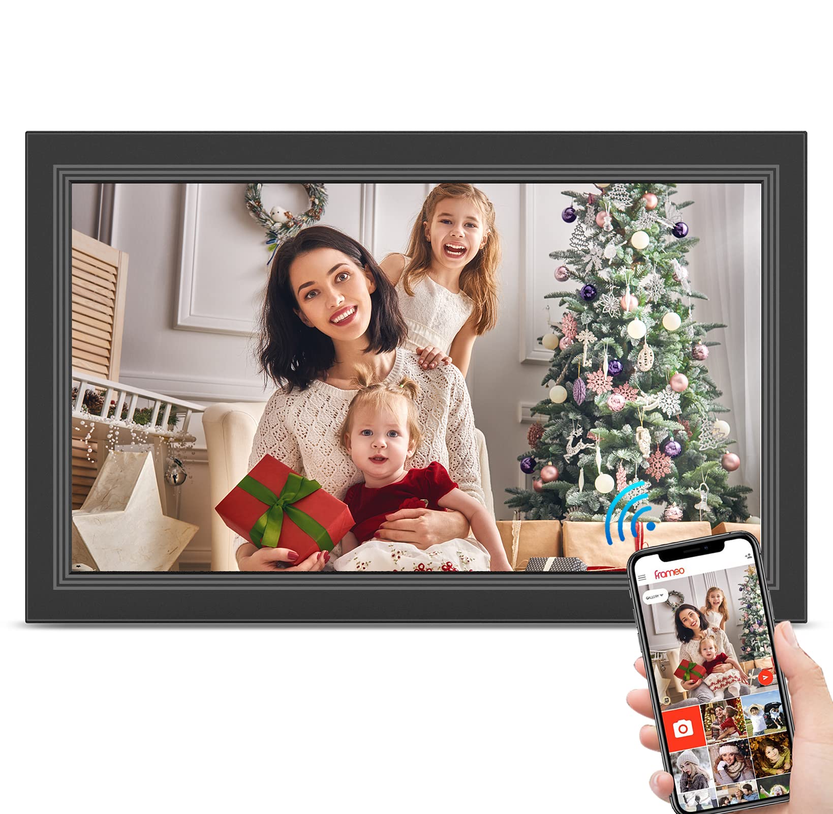 Frameo Digital Picture Frame  15.6Inch Digital Photo Frame With 1920 * 1080 Ips Touch Screen Hd Disply,Built In 32Gb Storage,Wal