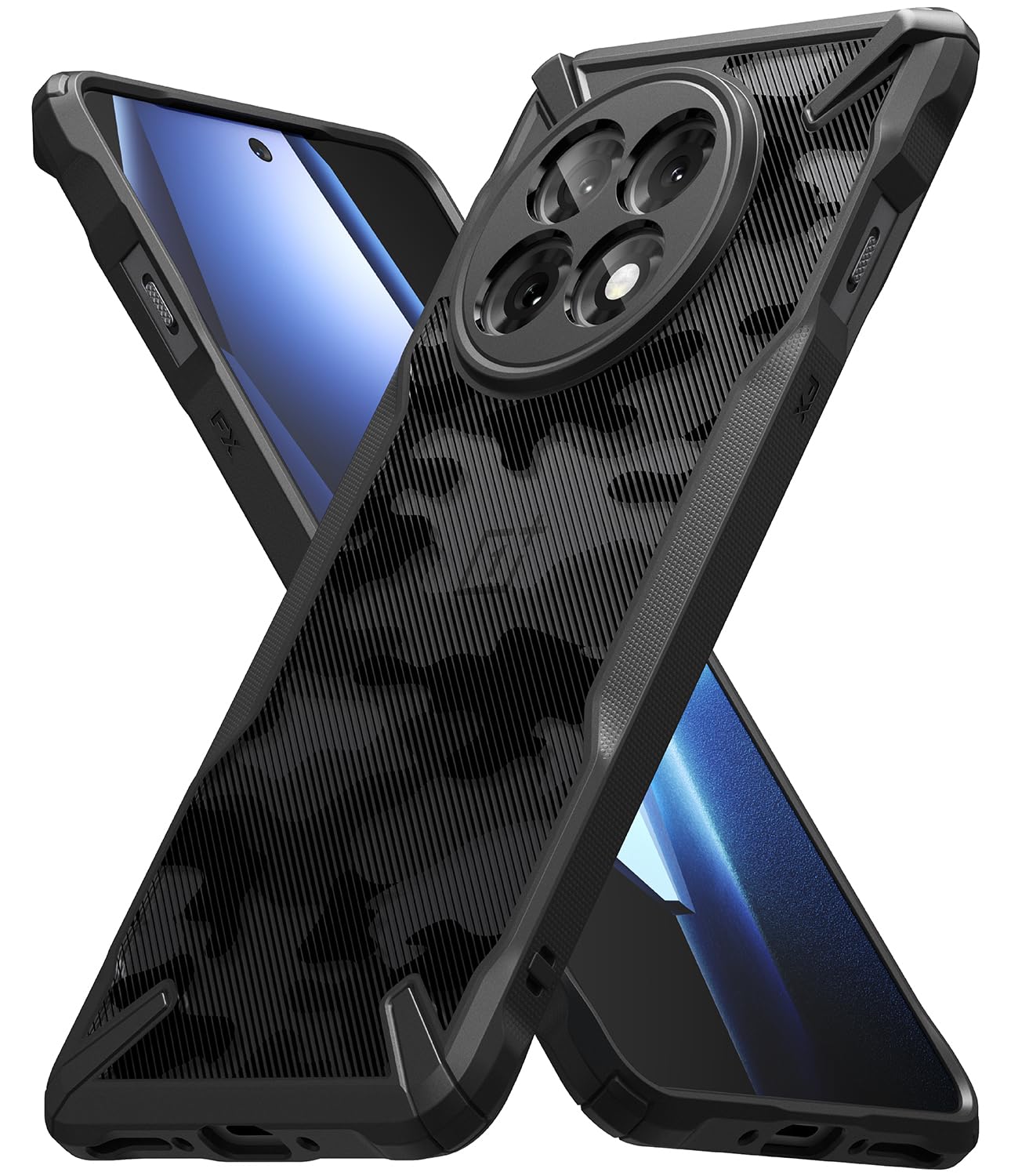 Ringke Fusion-X [Precise Cutouts for Camera Lenses] Compatible with OnePlus 13R Case, Augmented Bumper Military Design Hard Back