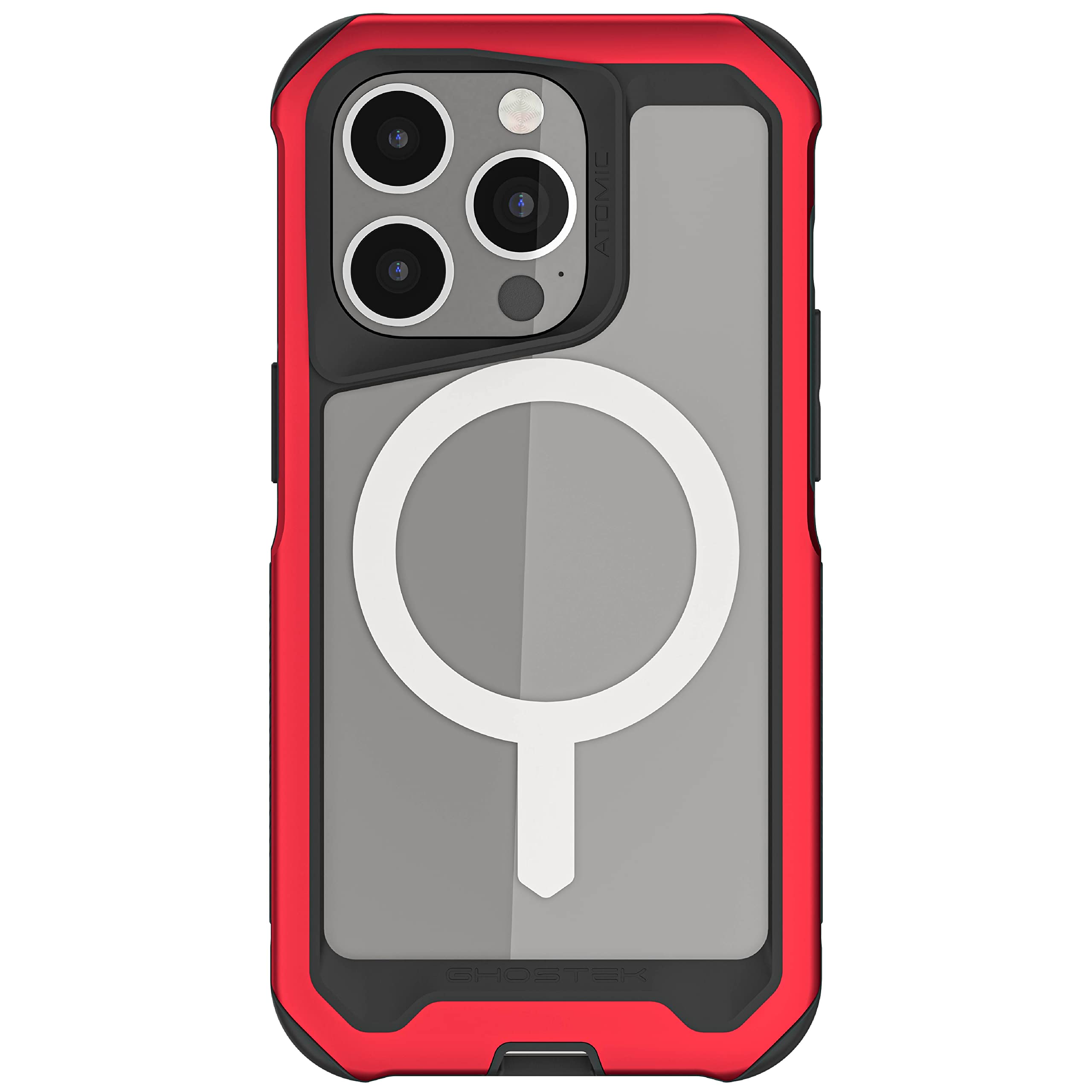 Ghostek Atomic Slim Iphone 14 Plus Phone Case With Magsafe Magnetic Ring And Clear Back Design Tough Heavy Duty Aluminum Metal B