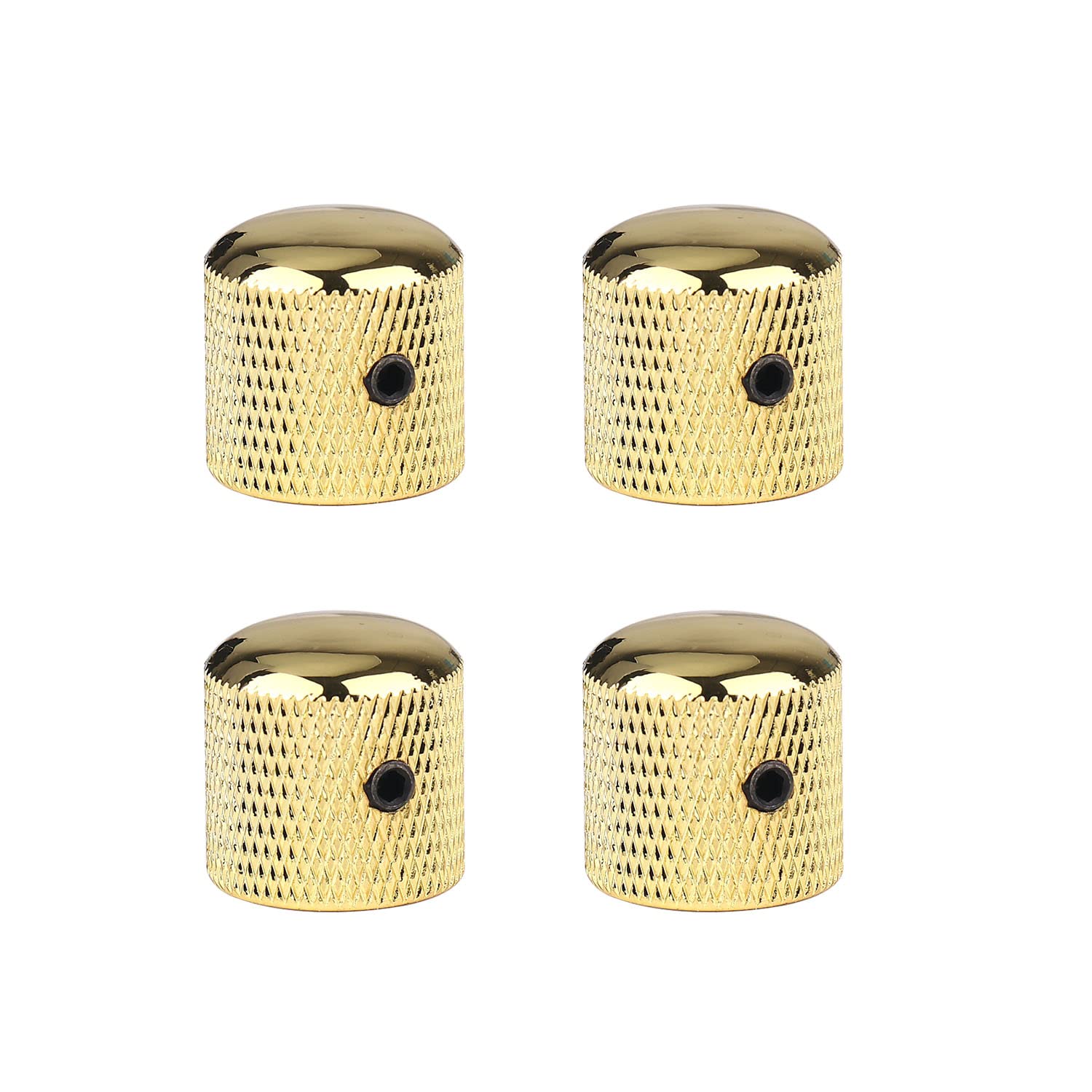 Xiyangjuan 4Pcs Metal Guitar Knobs Gold Volume Tone Control Knob Dome Knobs With With Allen Keys Screws For Fender Telecaster Gi