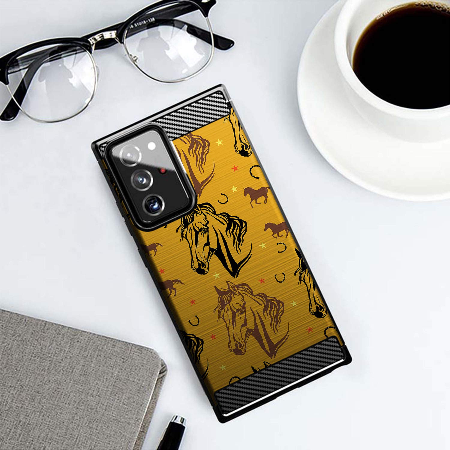 Casesondeck Case Compatible With [Samsung Galaxy Note 20 Ultra/Note 20 Ultra 5G Case] Design Case, Slim Black Flexible Sleek Sho