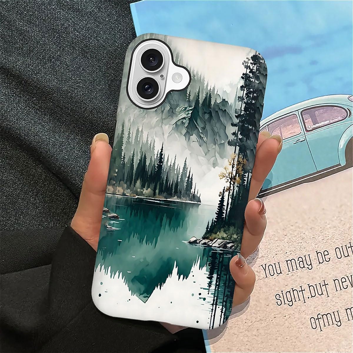 Seized Case Compatible With For Iphone 16 Plus,Mountain Forest Landscape Phone Case For Girl Women Boy Men,Durable Protection Ph