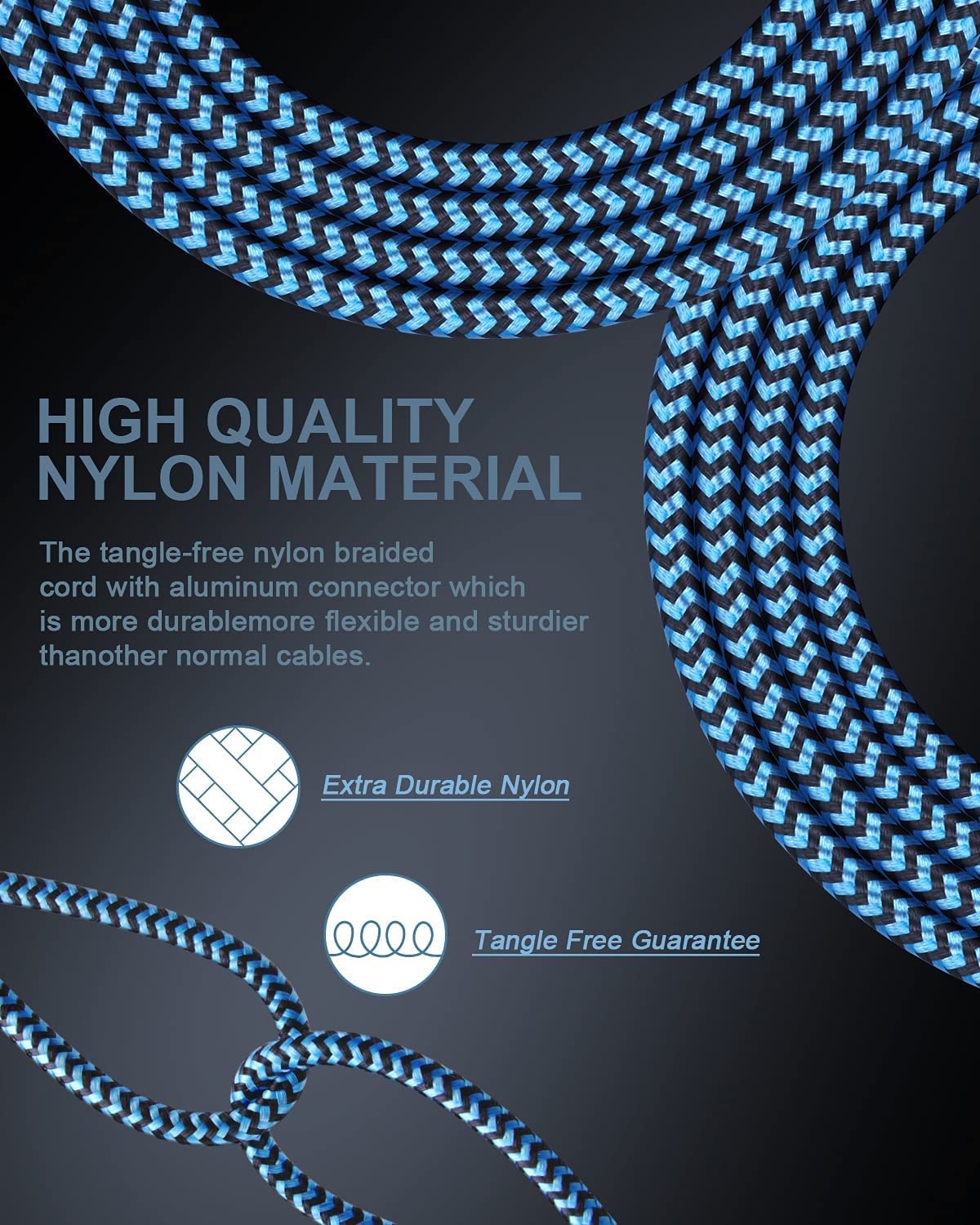 Usb A To Lightning Cord, 4Pack/10Ft Nylon Braided Iphone Charger Cable, Apple Approved Fast Charging Power Wire For Iphone 14, 1