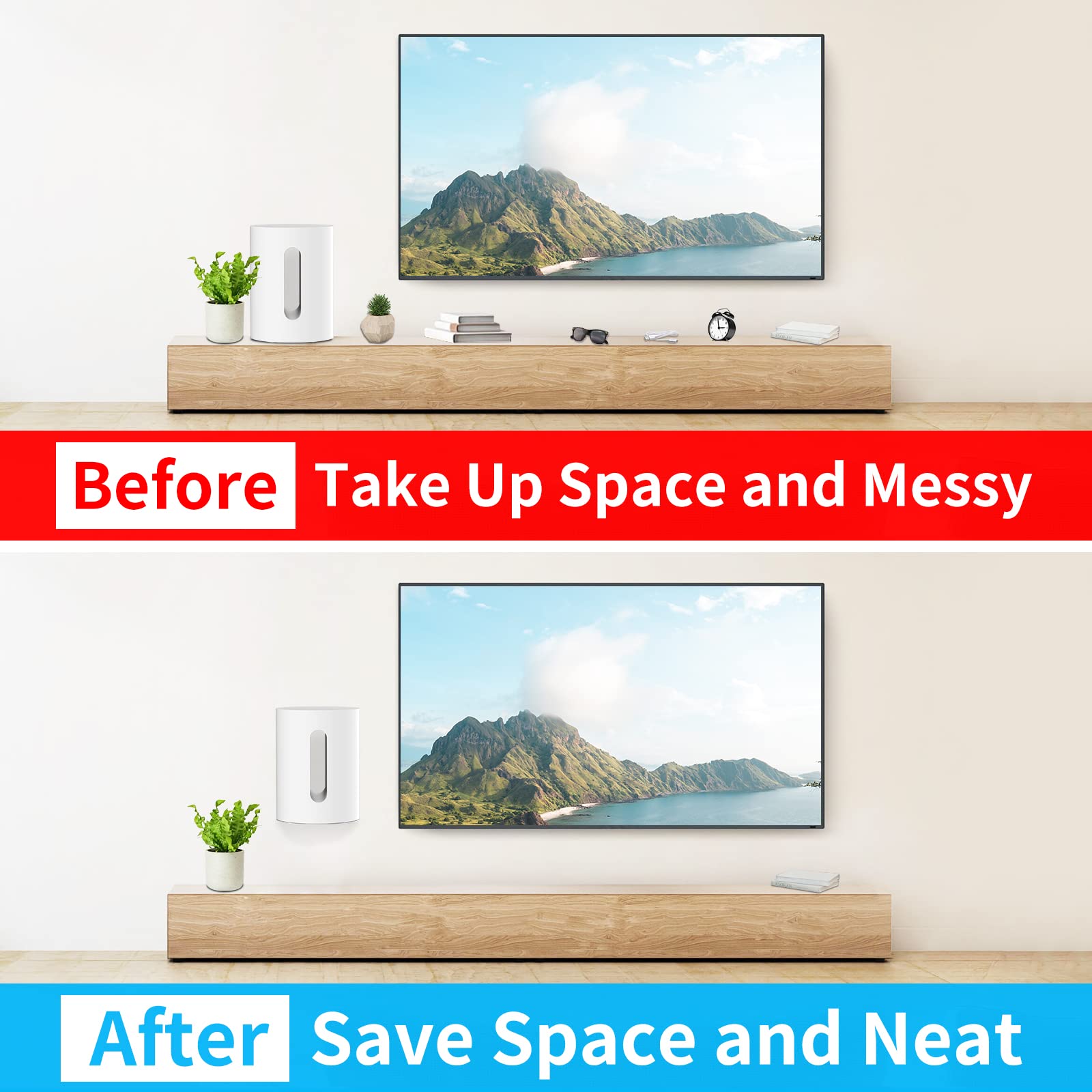 Heavy Duty Wall Mount Bracket For Sonos Sub Mini Mount Easy To Install Compatible With Sonos Sub Mini Subwoofer Bracket With Har