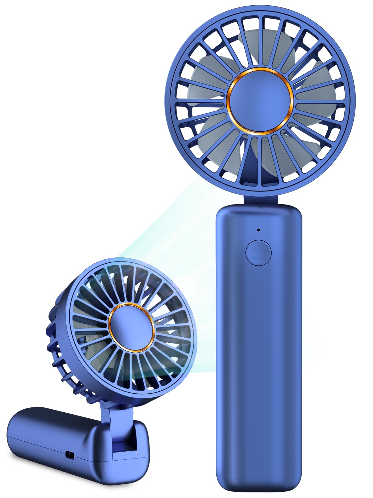 Hssio Portable Mini Fan, Handheld Fan, Small Desk Fan 180 Adjustable, 3 8 Hours Working Time, 3 Speeds, 2000Mah Battery Operated