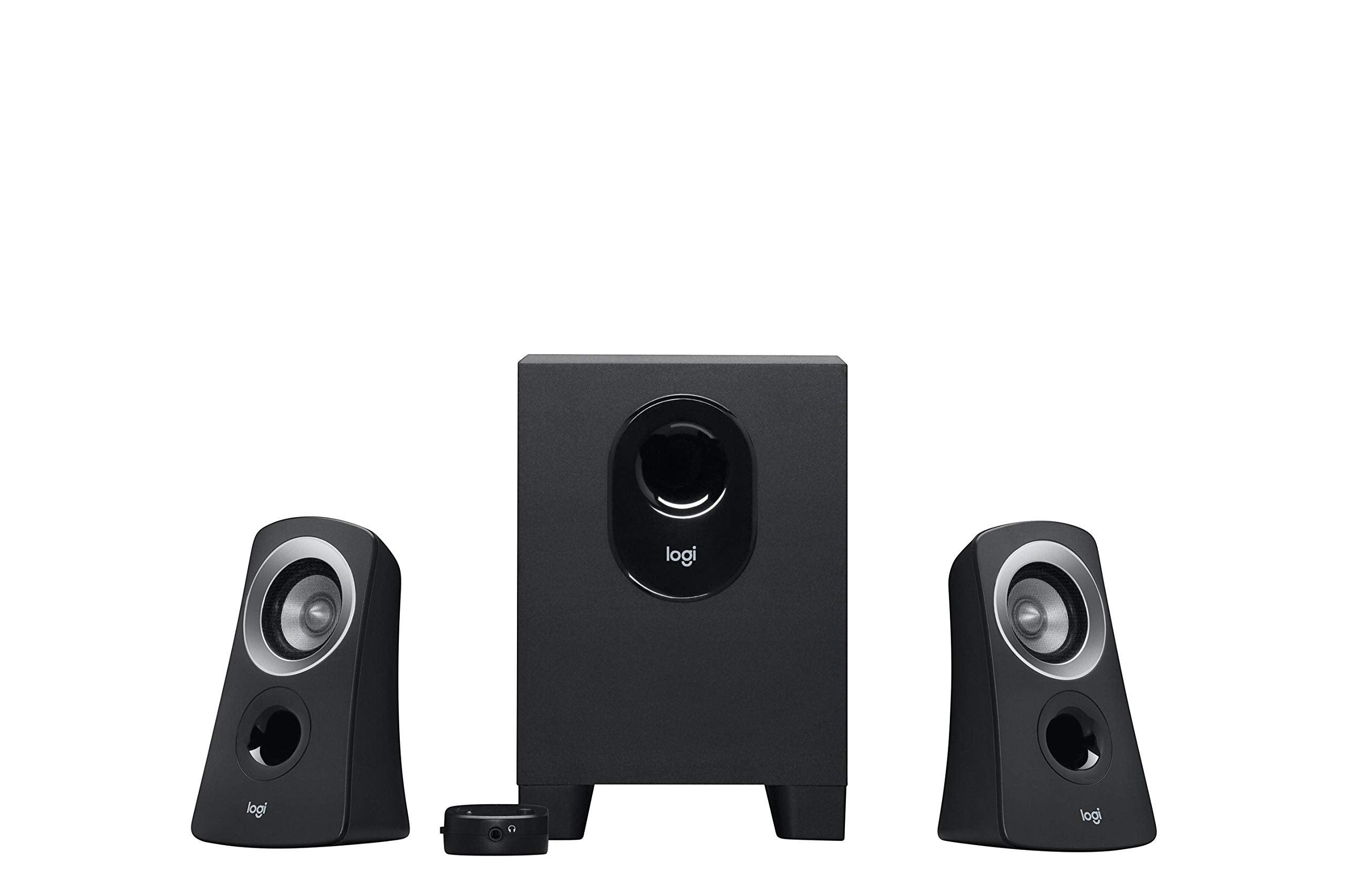Logitech Z313 2.1 Multimedia Speaker System with Subwoofer, Full Range Audio, 50 Watts Peak Power, Strong Bass, 3.5mm Audio Inpu