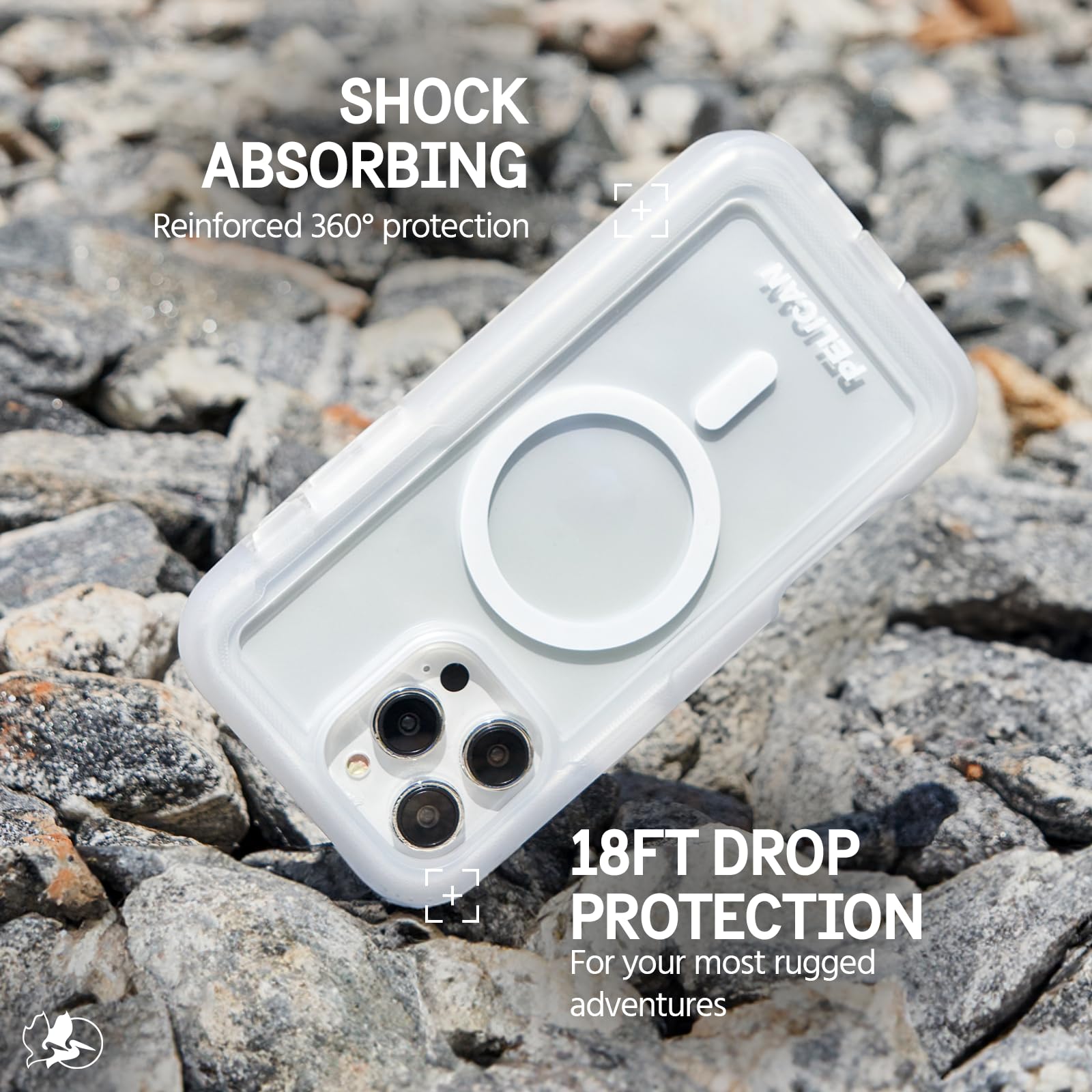 Pelican Voyager Iphone 16 Pro Case [Compatible With Magsafe] Rugged Phone Case W/ 18Ft Military Grade Drop Protection   Heavy Du