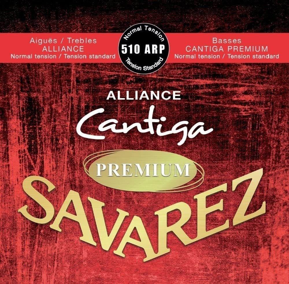 Savarez Classical Guitar Strings Cantiga And Creation Premium 510Arp Alliance Trebles, Cantiga Basses, Normal Tension, Full Set 