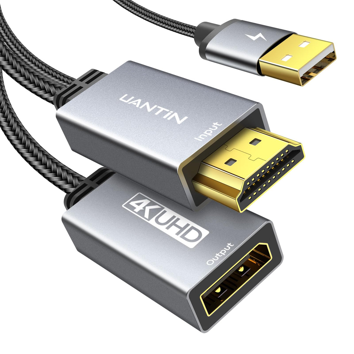 Hdmi To Displayport Adapter | 4K@60Hz Active Hdmi 2.0 Male To Dp 1.2 Female Converter Uni Directional Hdmi Cable Support Hdcp 2.