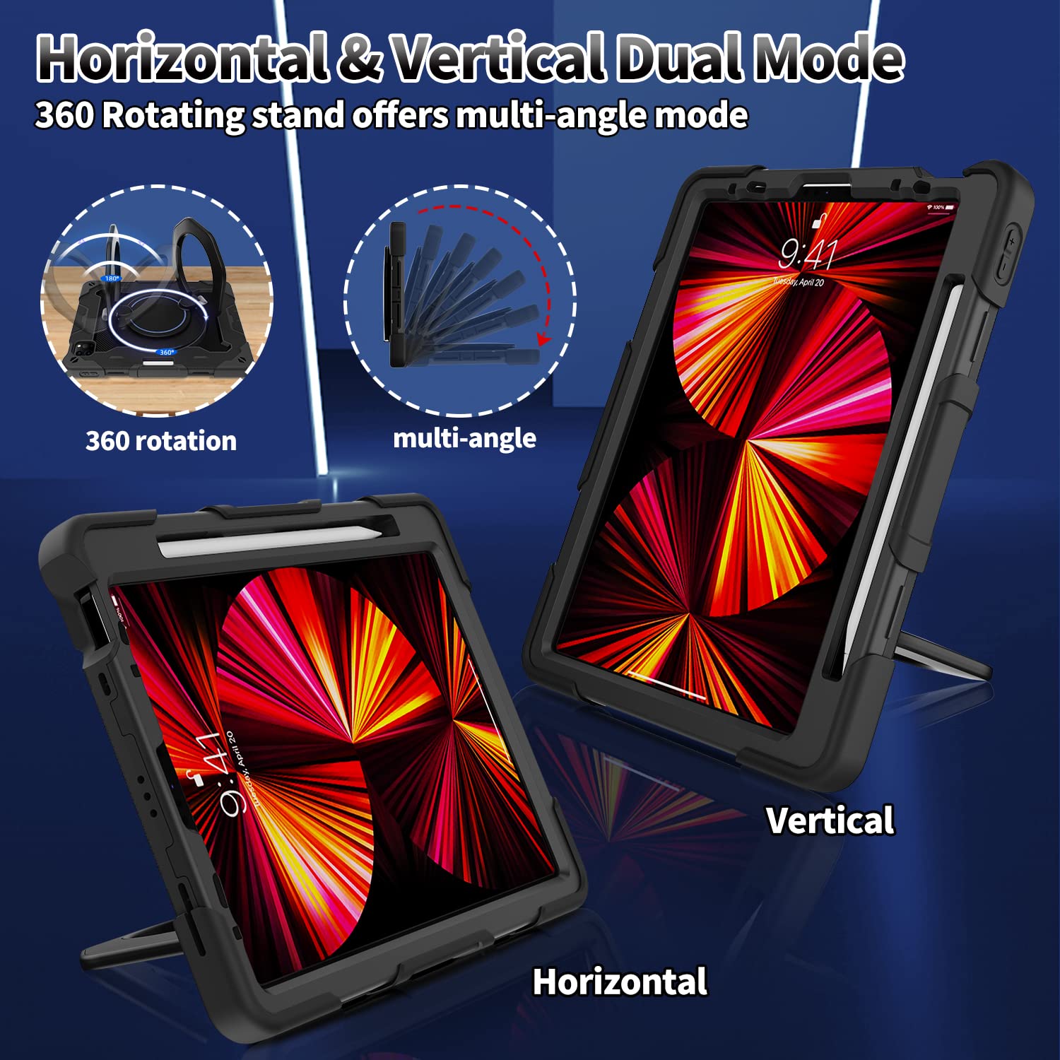 Roiskin For Ipad Pro 11 Case 4Th 3Rd 2Nd 1St Generation (2022.2021.2020.2018) With Screen Protector For Kids[15Ft Drop Protectio