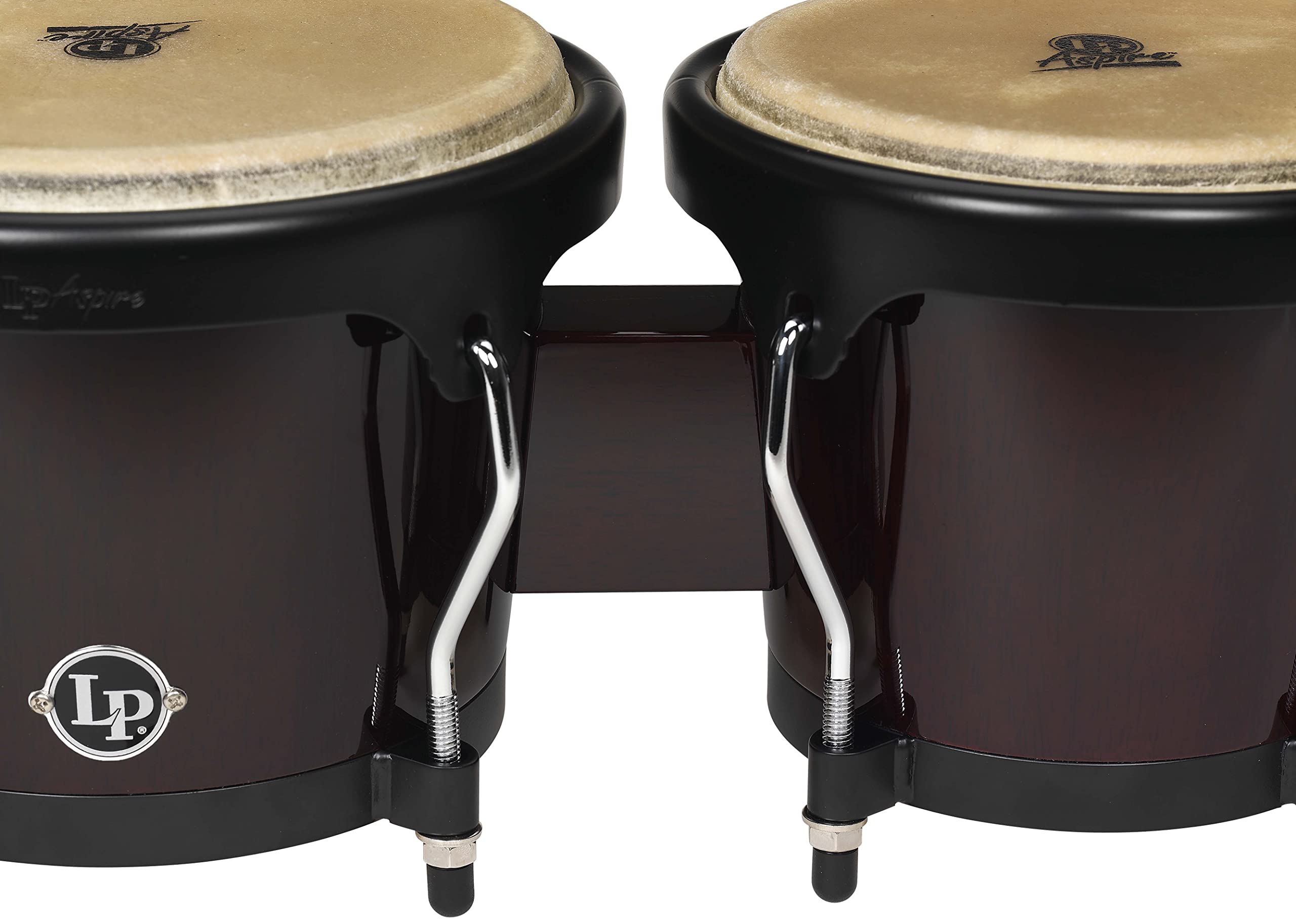 Lp Lpa601 Aspire Oak Bongos With Black Hardware Dark Wood