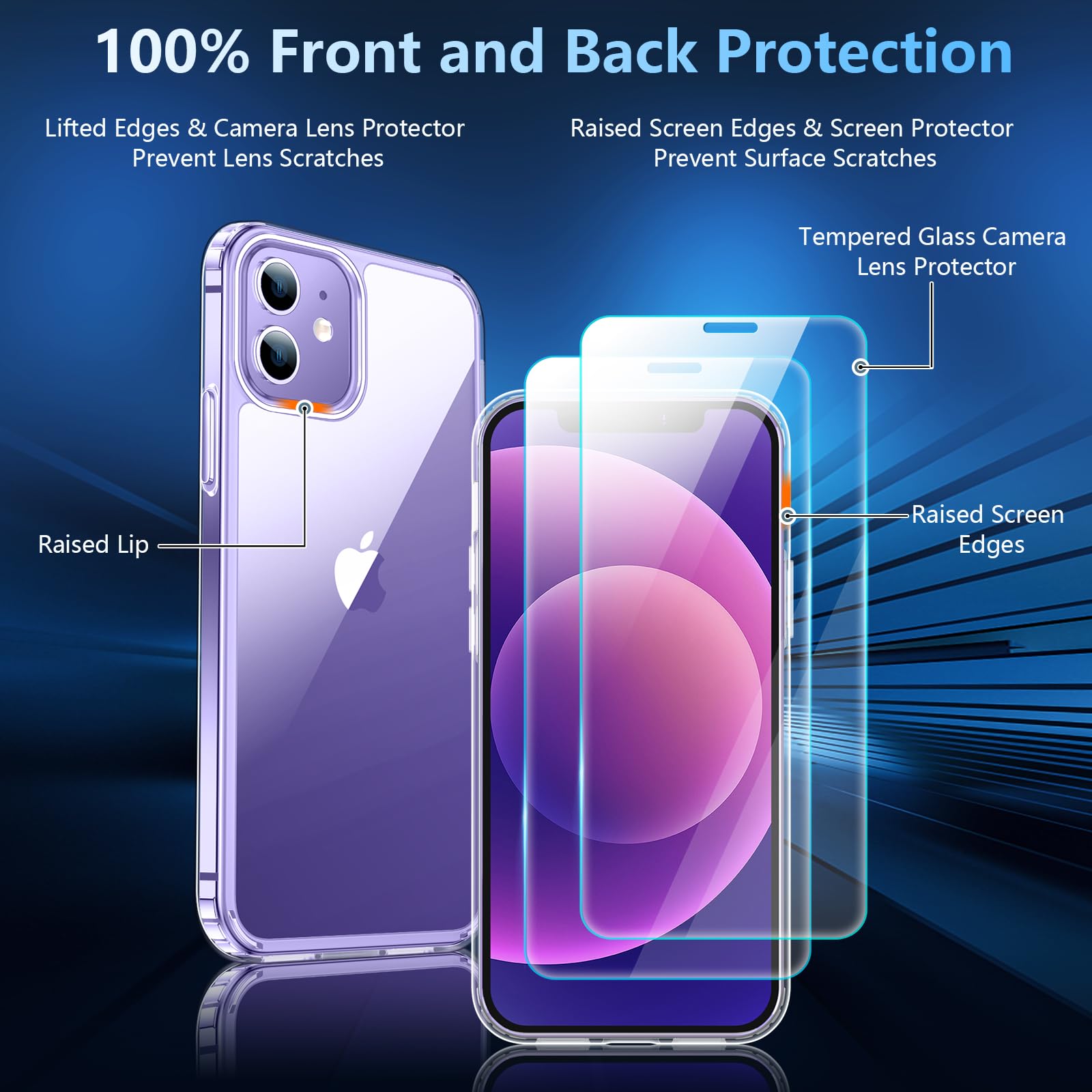 Temdan Case Designed For Iphone 12 Case/Designed For Iphone 12 Pro Case  Clear