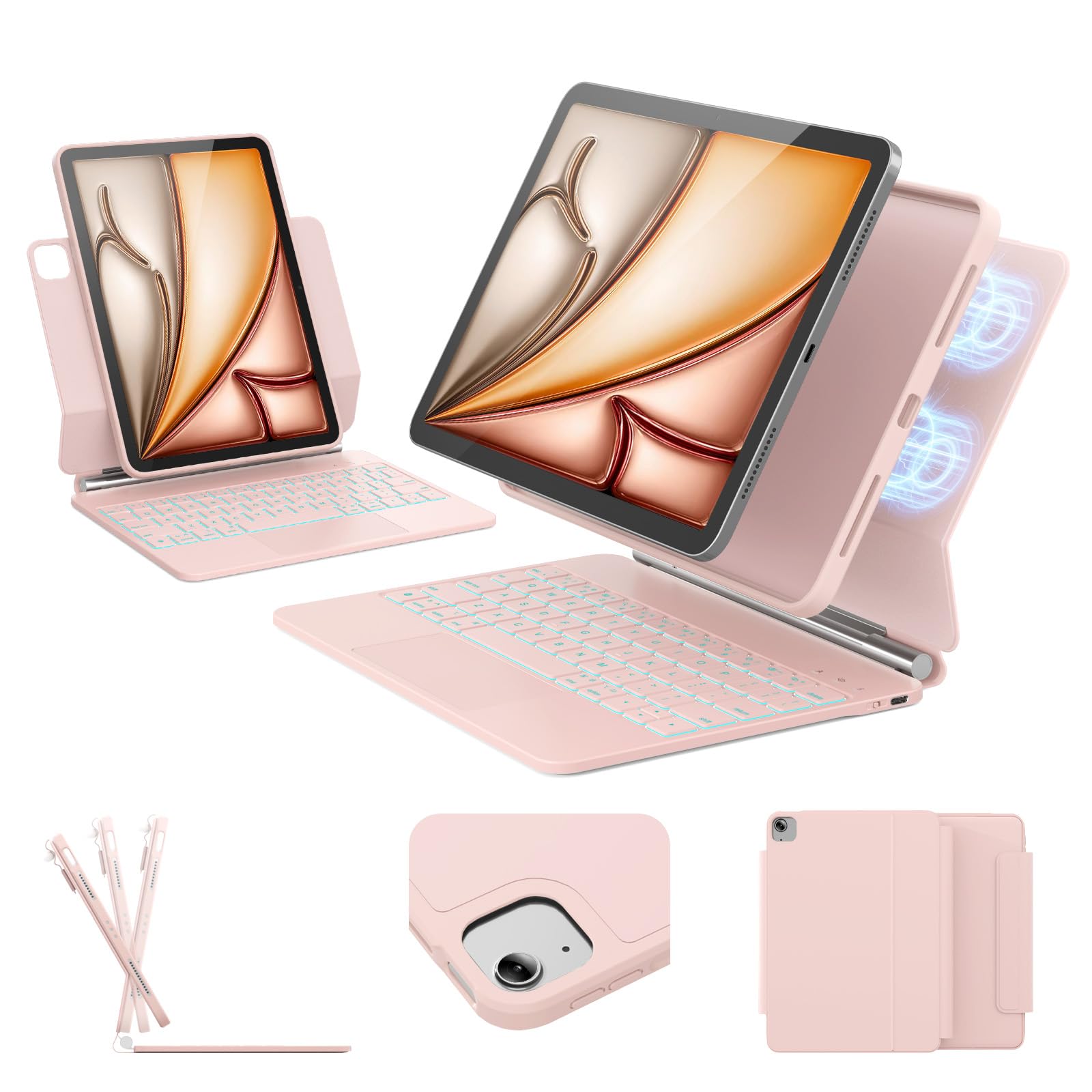 ZYNTHRALIX for iPad Air 11/Pro 11 (14) Keyboard Case, MultiMagnetic Mode