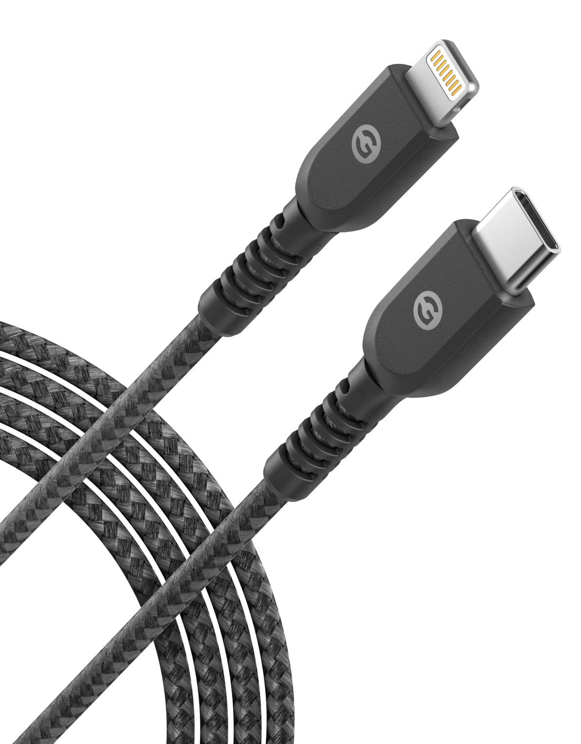 Galvanox Short Lightning Charging Cable (3 Pack) Apple Mfi Certified Usb C To Lightning 1Ft Braided Charger Cords Compatible With Iphone Xr/11/12/13/14 Pro Max (Black)
