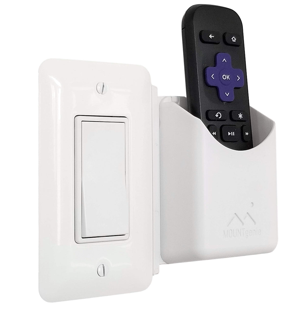 Mount Adapter Remote The No-Screwups Remote Control Holder by Mount Genie (White): Wall ...